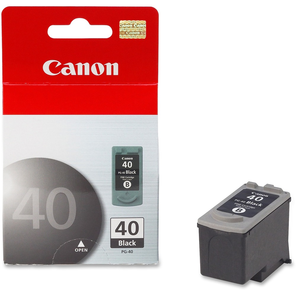 CNMPG40 - Ink cartridge is designed for use with Canon Fax-JX200, JX210P; Pixma iP1600, iP1700, iP1800, iP2600, MP140, MP150, MP160, MP170, MP180, MP190, MP210, MP450, MP460, MP470, MX300 and MX310. Pigment ink formulation delivers long-lasting prints and resists smearing caused by highlighters.
