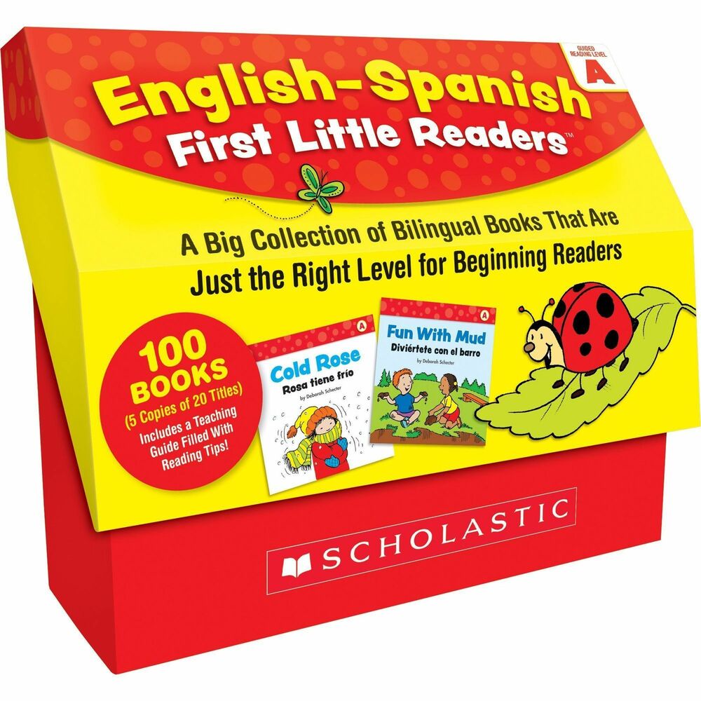 SHS133866803X - Give English Language Learners (ELL) the support they need in reading with these tempting little books featuring text in English and Spanish. Written to correlate with Guided Reading Level A, these simple, predictable stories feature high-frequency words, rhyming repetition and helpful illustrations on topics students love. They are perfect as a bilingual resource for early learners or introducing English speakers to a new language. Book set includes five copies of 20 titles for a total of 100 books that are perfect for a classroom. Each book contains eight pages, 32-page teaching guide and storage unit.