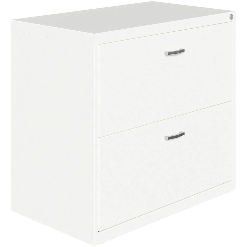 NPRLF218AAWE - Perfect for your small or home office, the 2-Drawer Lateral File offers a plenty of space to secure files and a sleek arc pull to add a touch of sophistication to your work area. File drawers offer side-to-side filing for letter-size folders with the included hanging file rails to meet your filing needs. Interlock system prohibits the extension of more than one drawer at a time to prevent tipping. Both versatile file drawers offer three-part, steel ball-bearing, slide suspension. Lateral file is equipped with a core-removable lock for security and two adjustable leveling guides for stabilization. Durable, fully assembled, steel construction with nonporous surface is easy to clean and disinfect. Lateral file meets and/or exceeds applicable ANSI/BIFMA standards. It is also TAA Compliant and Greenguard Gold Certified.