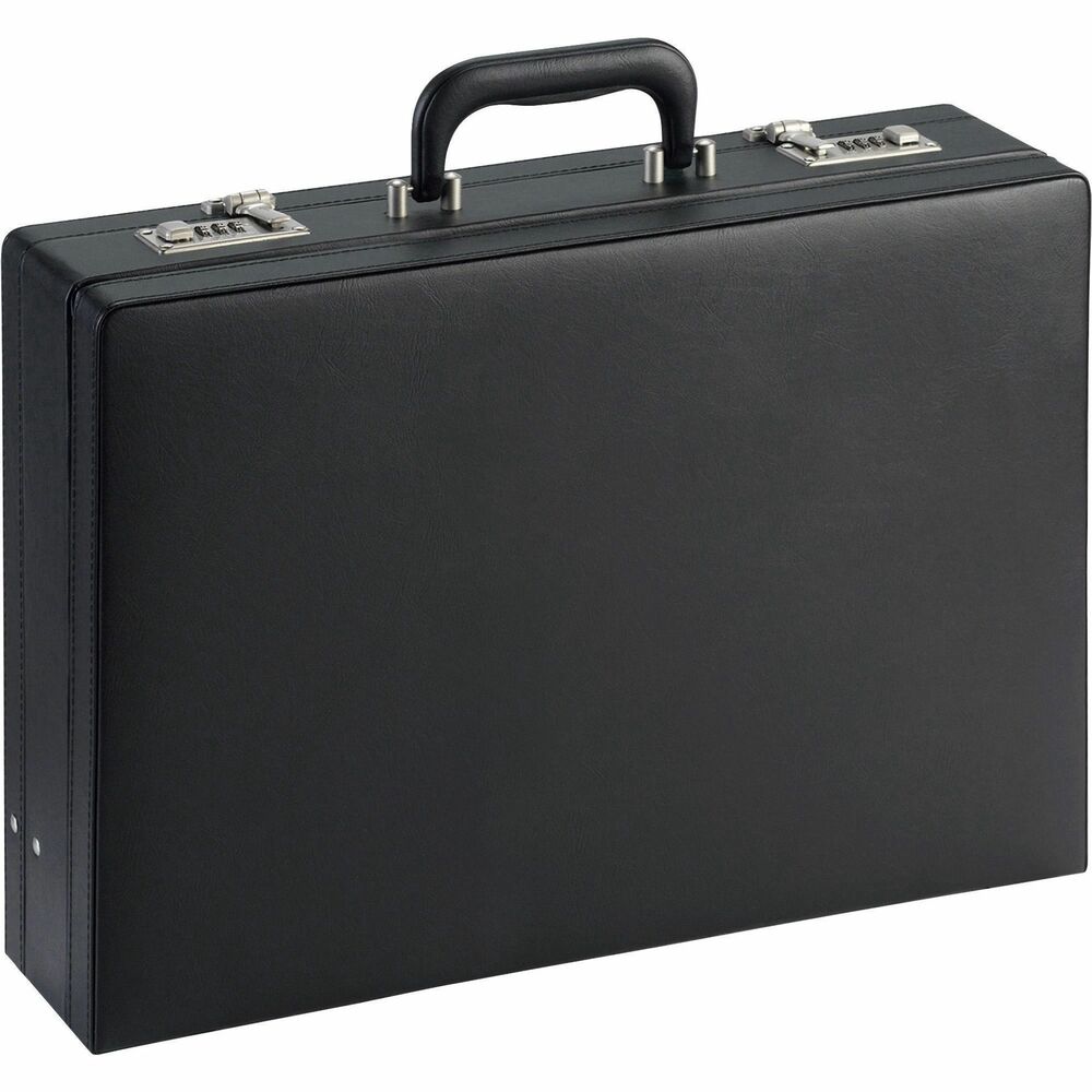 NPRBC100ZZBK - Attache Case offers sturdy protection for your vital documents and essentials on-the-go. Dual-combination locks secure your important papers. File holder expands a full inch from 4" to 5" for added space. Organizer section also includes two pockets for smaller items, a business card holder and two pen slots. Case is made of durable PVC with medium-density board, iron and nonwoven fabric.