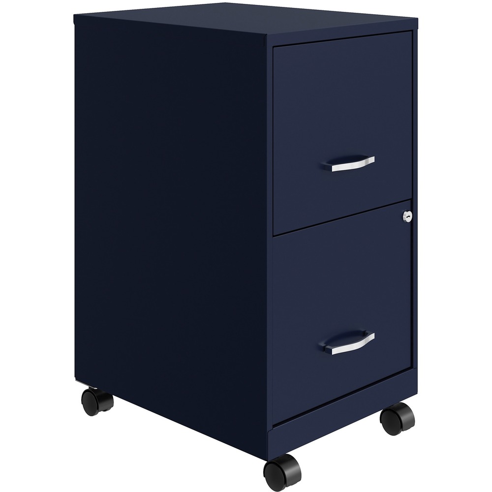 NPRVF218AMNY - Mobile File Cabinet is the perfect-sized filing solution for a small or home office. Two locking file drawers open and close with smooth-glide suspension for easy access to your important, frequently used documents. Full high-side drawers accommodate letter-size, hanging file folders and feature a 3/4 drawer extension. Cam lock secures both drawers. Four casters allow you to move the pedestal where you need it. Painted steel surface is nonporous and easy to clean. The 18" depth makes it easy to slide under worksurfaces.