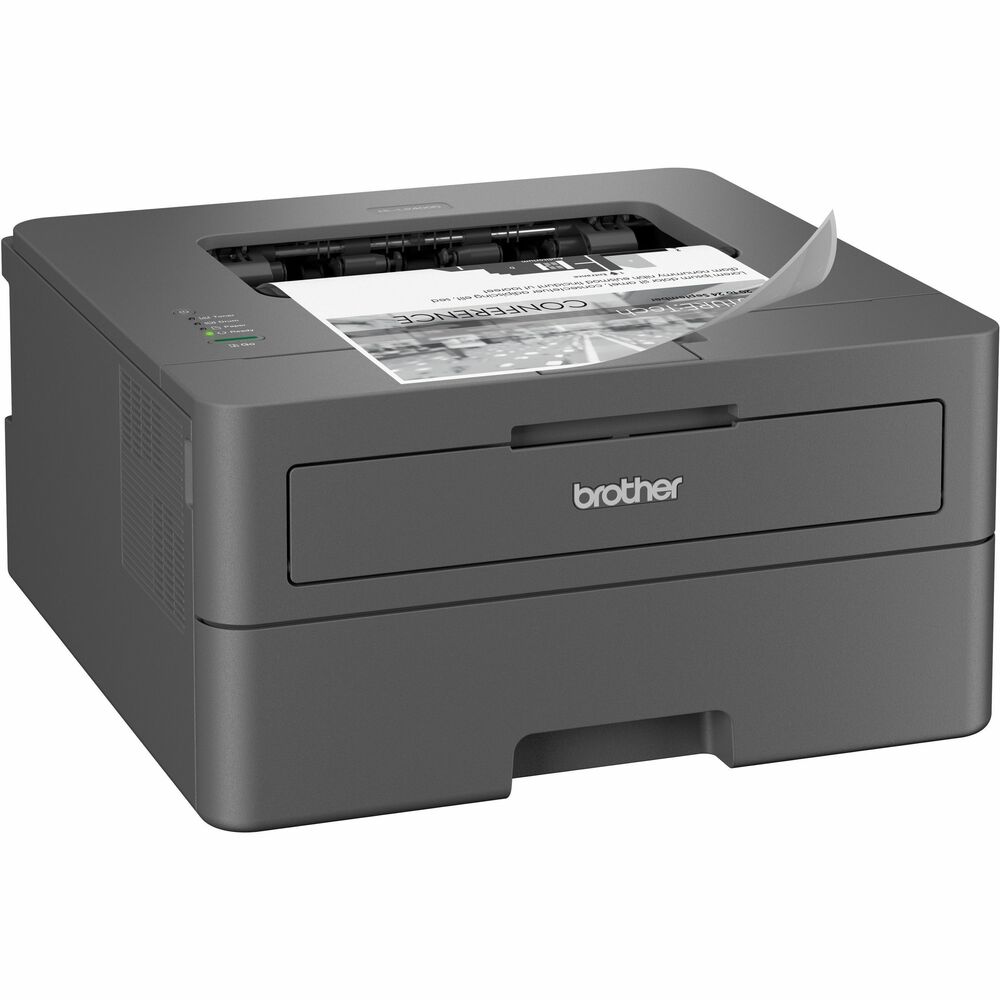 BRTHLL2400D - HL-L2400D Compact Monochrome Laser Printer prints as fast as 32 ppm in resolutions up to 1200 x 1200 dpi. Maximum monthly duty cycle produces up to 35,000 pages. 250-sheet input tray helps minimize paper refills. Standard tray holds a variety of paper sizes including letter, legal and executive. Automatic duplex printing and Toner Save Mode provide an eco-friendly approach to printing. Printer is Energy Star qualified and EPEAT Silver-rated. Connect using Hi-Speed USB 2.0. Printer is compatible with TN830, TN830XL and TN830V toner cartridges.