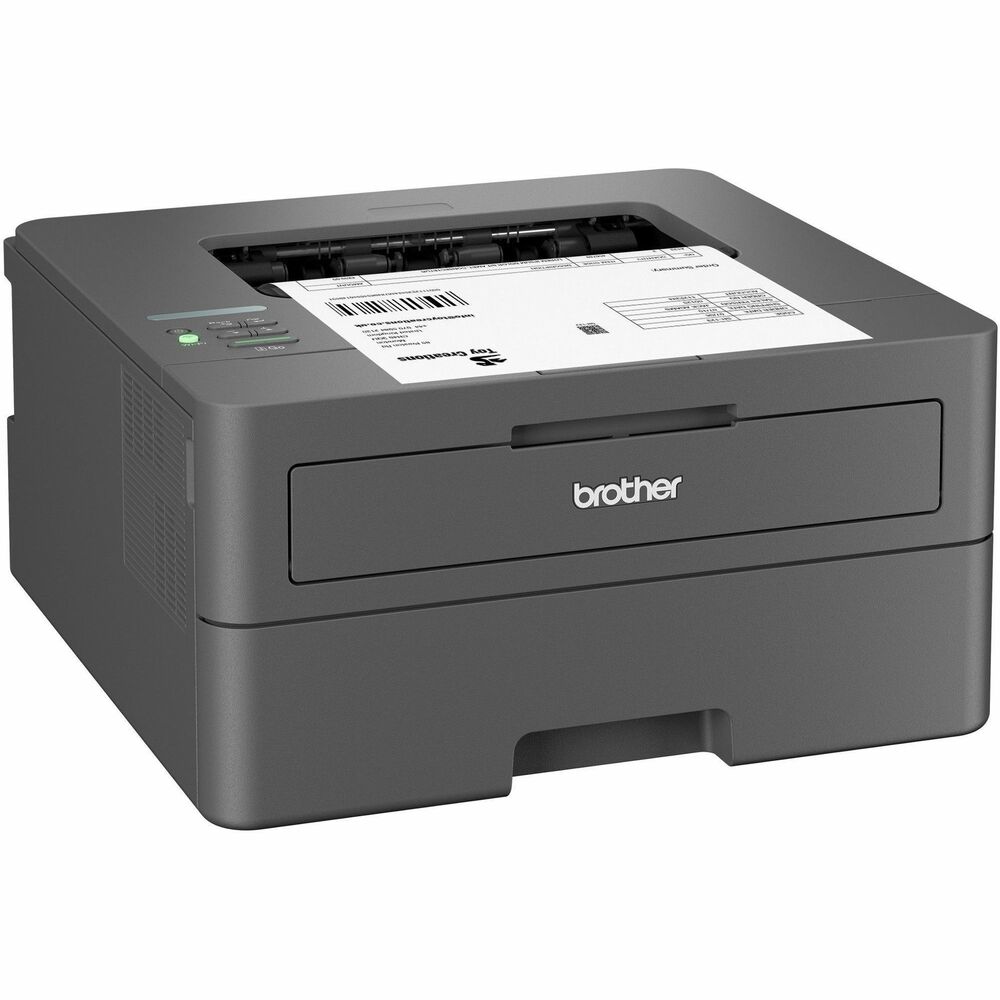 BRTHLL2405W - HL-L2405W Wireless Compact Monochrome Laser Printer prints as fast as 30 ppm in resolutions up to 1200 x 1200 dpi. 250-sheet input tray helps reduce refill time. Standard tray holds a variety of paper sizes including letter, legal and executive. Maximum monthly duty cycle produces up to 35,000 pages. Versatile connectivity options include wireless and Hi-Speed USB 2.0. Print from your mobile device using apps such as AirPrint, Mopria and Brother Mobile Connect. Advanced security features include Enterprise Security, IP filter, setting lock and more. Printer is compatible with TN830, TN830XL and TN830V toner cartridges.