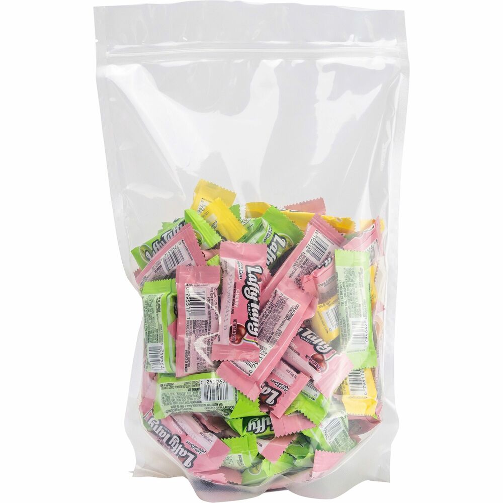 PEC017 - Mini Laffy Taffy is known for its authentic, long-lasting fruit flavors and chewy texture. Individually packaged candies are a great snack. They are packaged for freshness to enjoy on-the-go or as a treat for customers.