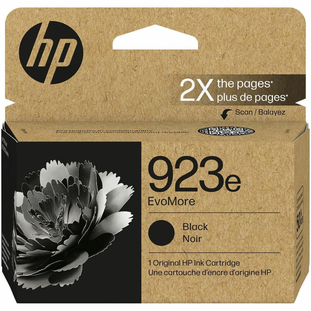 HEW4K0T7LN - HP EvoMore Original Ink Cartridges combine HP's legendary performance and quality with added sustainability features. HP's most sustainable ink cartridge for your printer is designed to print twice the pages as standard cartridges, have a lower carbon footprint and be easily recycled. Count on professional-quality documents with this 923e EvoMore Original Ink Cartridge. It provides impressive performance, reliable page yields and durable results in your HP OfficeJet Pro 8120/8130 Series Printers. Cartridge yields approximately 1,000 pages. It is UL EcoLogo certified for reduced environmental impact, based on stringent health and environment criteria. This ink cartridge is certified as a CarbonNeutral product in accordance with The CarbonNeutral Protocol.