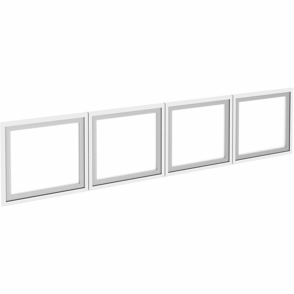 LLR59713 - Frosted Glass Door Set adds privacy to your 72" Lorell Essentials Hutch. The 4mm thick frosted glass with an aluminum frame helps create an elegant accent in your office configuration. Set of two doors includes hinges and other mounting hardware for convenient installation.