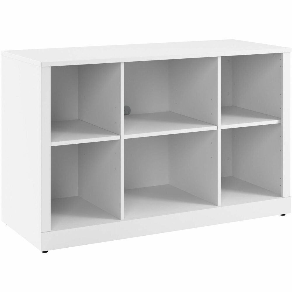 BSHHHB148WH - Hampton Heights 48W Bookshelf offers a simple yet stylish solution for organizing any home or professional work space. It offers six cubbies to provide ample space to organize books, materials, decorations and files in two compartment sizes: 12.48" x 12.05" and 17.87" x 13.03". Base features adjustable levelers to compensate for uneven floors and wall attachment hardware is included along with the stable design for maximum safety and security in any work environment. Open shelving is ideal for organizing books, decorations, work-in-progress and more. Built-in, wire-management grommet keeps cords and cables out of the way so you can enjoy a clutter-free space. This modern storage cabinet with shelves has been meticulously tested to meet or exceed ANSI/BIFMA quality standards for safety, durability and performance.