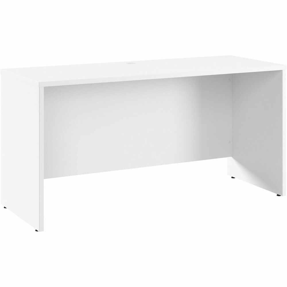 BSHHHD260WHZ - Highlighted by its distinctive design, the Hampton Heights 60W x 24D Credenza Desk transforms any work space into a captivating reflection of today's professional. Durable, thermally fused laminate finish stands up to your 40-plus hour work week, resisting scratches, stains and dents to look great for years. Large surface offers space to spread out with integrated cable management to conceal computer cords. Shaker-style design and a fresh finish work perfectly in transitional and contemporary interiors. Two built-in, wire-management grommets keep cords and cables out of the way so you can enjoy a clutter-free space. This desk can be used with coordinating Hampton Heights products to form L-Shaped and U Shaped Desks. Credenza desk accepts Mobile File Cabinets and other coordinating items from the Hampton Heights Collection (not included).