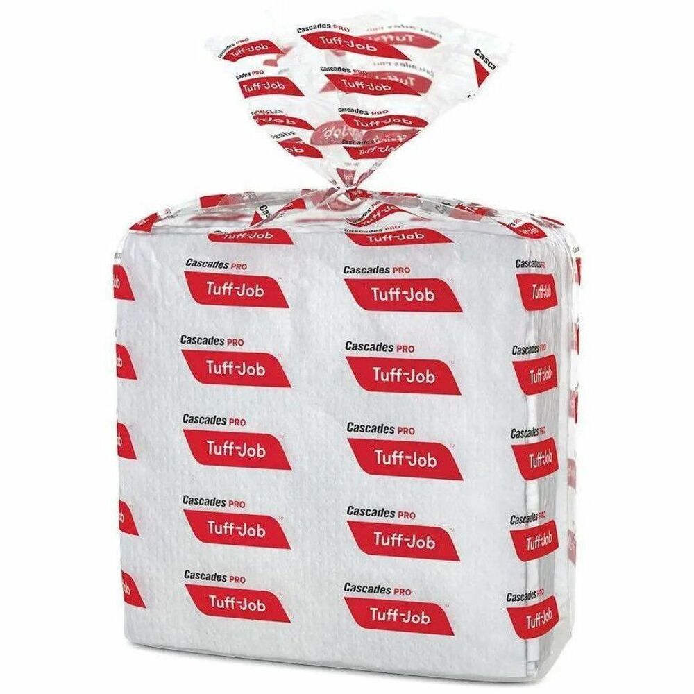 CSDW300 - Cascades PRO Tuff-Job Airlaid wipers have physical attributes of high absorbency, bulk, softness, and strength. Its superior strength and durability allow for superior liquid, grease and oil cleanups in maintenance and machine shops, automotive and manufacturing. A versatile material delivers strong performance in many market areas such as healthcare for patient care washcloths or foodservice as dinner napkin. Its reclosable twist-tie polybag allows for wipes to remain protected and portable for all market segments.