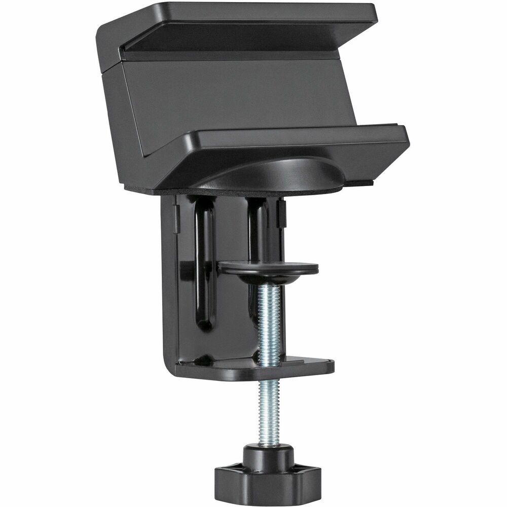 NSN7135322 - Clamp-on holder for power strips is easy to install without the hassle of drilling. Keep AC outlets and USB ports easily within reach of your work space. It clamps on any flat surface, such as a desk or table, up to 2" thick. Adjustable C-clamp secures most power strips up to 2-3/5" wide.