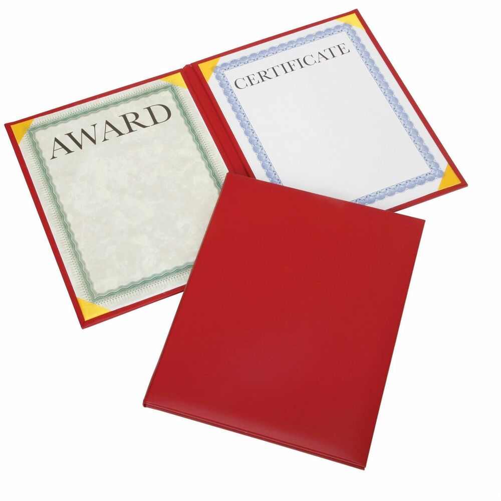 NSN7143329 - Presentation binder with a satin finish offers an elegant way to showcase your letter-size award certificates. It features a solid color on the front cover with no seal for versatile use. Inside corner ribbons on white silk moire board and transparent protective sheets hold two certificates in the front and back padded cover.   