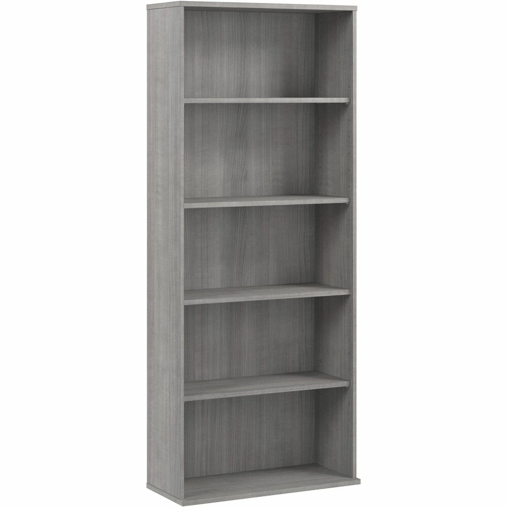 BSHHUB230PG - Hustle Tall 5-Shelf Bookcase provides the form and function needed to support your entrepreneurial spirit. An ideal choice for small to medium-size businesses and home offices alike, this tall bookshelf is a great way to organize reference materials and give your work space a personal touch with plants, pictures and decorations. Two shelves are fixed for stability while three can be raised or lowered to accommodate items of various sizes. Each shelf supports up to 50 lb. so you can store a collection of paperback and hardcover books or display larger decorations with confidence. A stable design and included wall attachment hardware make the modern bookcase a safe choice for virtually any work or living space. Coordinating items in the Hustle Collection include a variety of computer desks in addition to a mobile filing cabinet, lateral file cabinet and storage cabinet (not included).