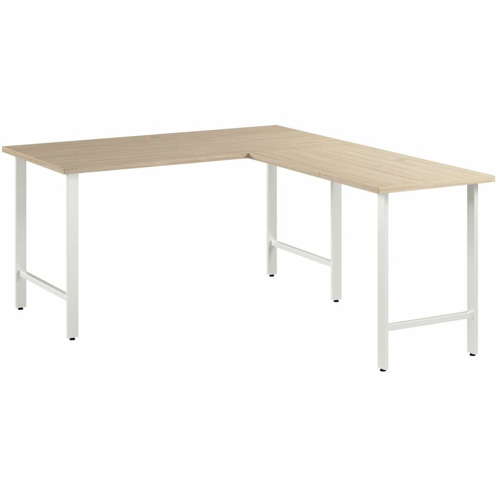 BSHHUS003NE - Hustle 60W x 30D L-Shaped Computer Desk with Metal Legs provides the form and function needed to support your entrepreneurial spirit. An ideal choice for small to medium-size businesses and home offices alike, each modern desk includes a bracket that allows workstations to connect as your needs evolve and expand. Spread out with materials and equipment on a durable worksurface with 2 built-in, wire-management grommets and a 200 lb. capacity. The L-shaped office desk's thermally fused laminate finish fends off scratches, stains and other cosmetic damage that occurs from daily use in a busy professional environment. Sturdy metal legs support the corner desk throughout years of everyday use; adjustable levelers compensate for uneven floors. Coordinating items in the Hustle Collection include a mobile filing cabinet, lateral file cabinet, storage cabinet and five-shelf bookcase (none included) to keep work materials and office supplies in order.