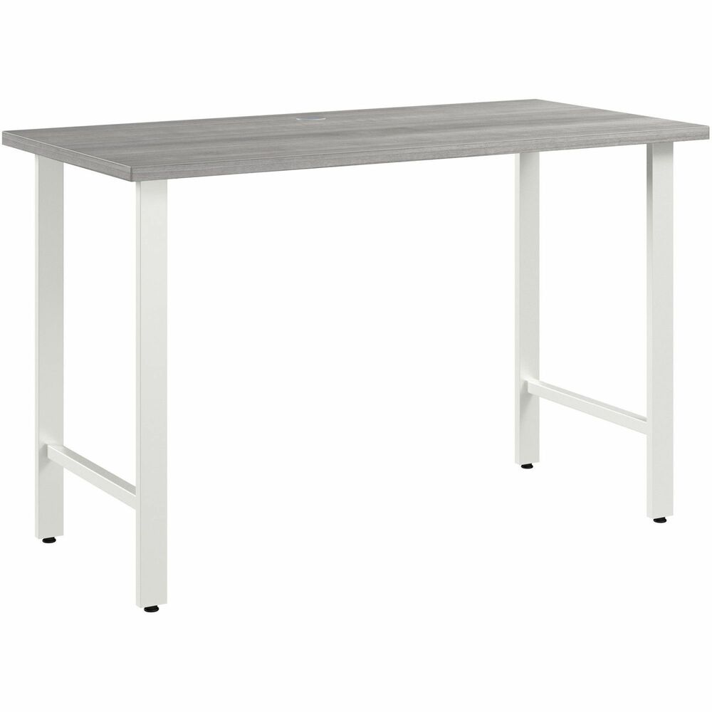 BSHHUD148PG - Hustle 48W x 24D Computer Desk with Metal Legs provides the form and function needed to support your entrepreneurial spirit. An ideal choice for small to medium-size businesses and home offices alike, each modern desk includes a bracket that allows workstations to connect as your needs evolve and expand. Spread out with materials and equipment on a durable worksurface with a built-in, wire-management grommet and 200 lb. capacity. Thermally fused laminate finish fends off scratches, stains and other cosmetic damage that occurs from daily use in a busy professional environment. Sturdy metal legs support the small desk throughout years of everyday use; adjustable levelers compensate for uneven floors. Coordinating items in the Hustle Collection include a mobile filing cabinet, lateral file cabinet, storage cabinet and five-shelf bookcase (none included) to keep work materials and office supplies in order.
