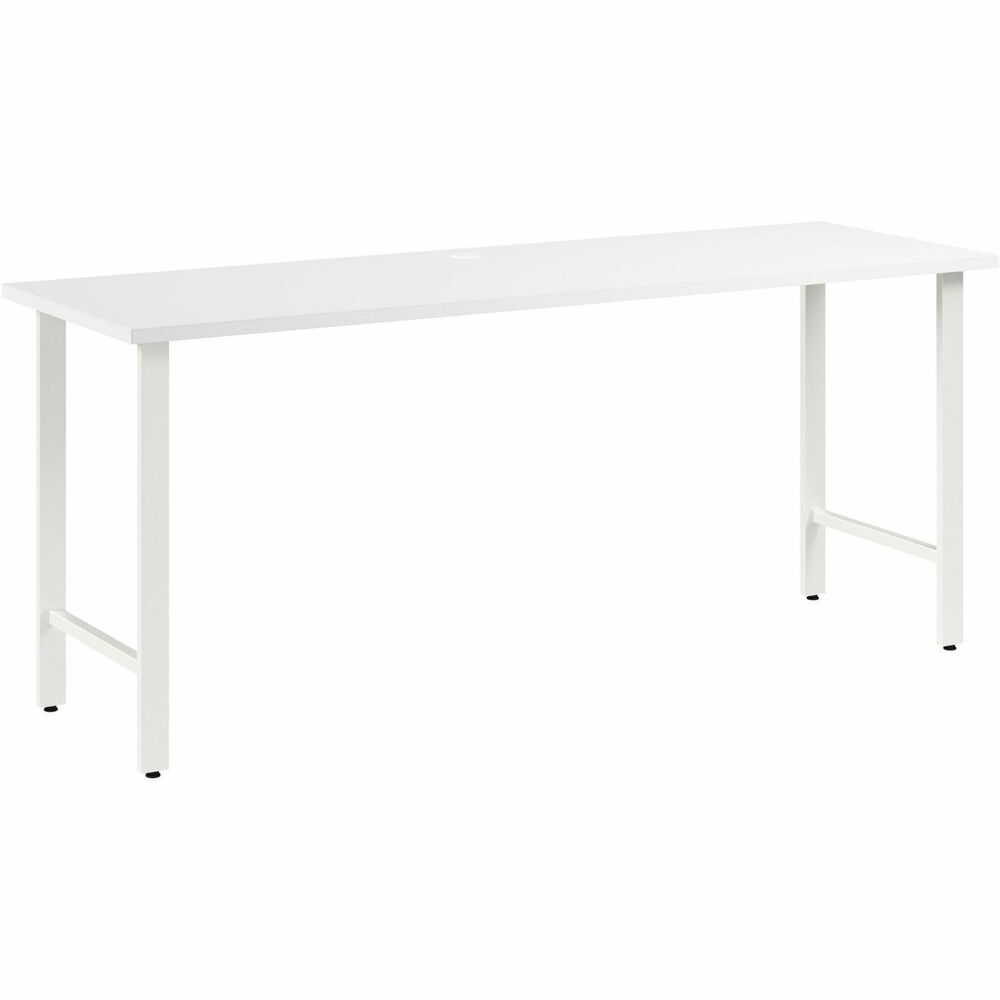 BSHHUD172WH - Hustle 72W x 24D Computer Desk with Metal Legs provides the form and function needed to support your entrepreneurial spirit. An ideal choice for small to medium-size businesses and home offices alike, each modern desk includes a bracket that allows workstations to connect as your needs evolve and expand. Spread out with materials and equipment on a durable worksurface with a built-in, wire-management grommet and 200 lb. capacity. Large office desk's thermally fused laminate finish fends off scratches, stains and other cosmetic damage that occurs from daily use in a busy professional environment. Sturdy metal legs support the corner desk throughout years of everyday use; adjustable levelers compensate for uneven floors. Coordinating items in the Hustle Collection include a mobile filing cabinet, lateral file cabinet, storage cabinet and five-shelf bookcase (none included) to keep work materials and office supplies in order.