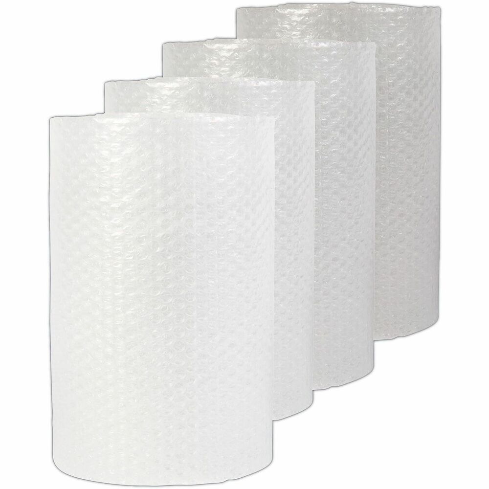 UNV4087909 - Lightweight bubble wrap is clean and flexible and helps keep products of all shapes and sizes securely in place. Cushioning qualities protect items from shock, vibration and abrasion. Wrap is transparent to allow for easy product identification.