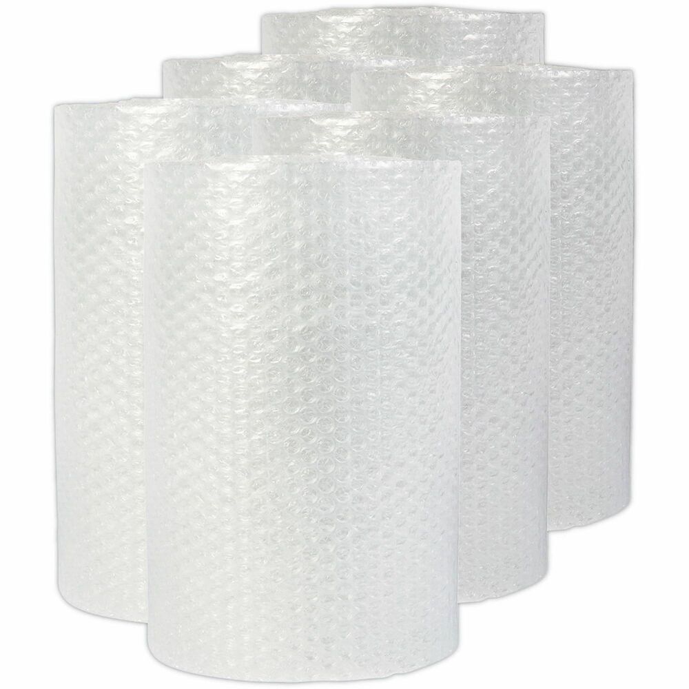 UNV4087902 - Lightweight bubble wrap is clean and flexible and helps keep products of all shapes and sizes securely in place. Cushioning qualities protect items from shock, vibration and abrasion. Wrap is transparent to allow for easy product identification.