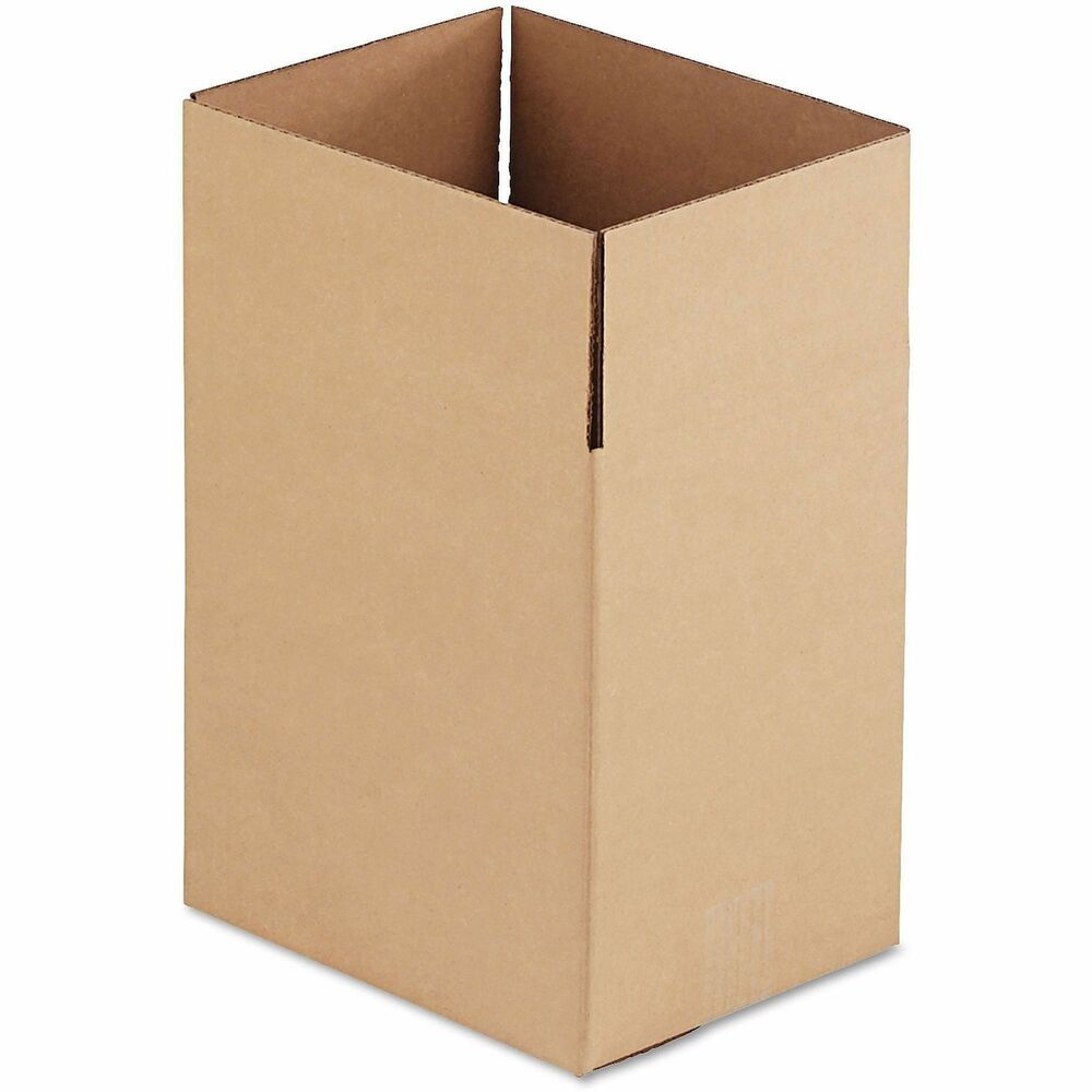 UNV11812 - These sturdy and economical 200-lb test corrugated Kraft boxes allow for reliable and efficient shipping solutions. Boxes ship flat and assemble easy with shipping tape. Ideal for various shipping needs. Fixed-depth design provides consistent depth, reducing the need for fillers and simplifying packing.