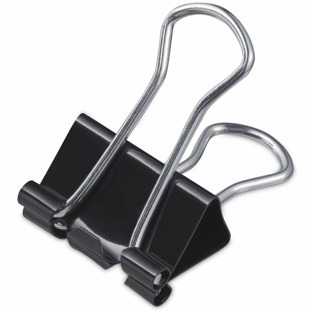 UNV11140 - This binder clip comes in a triangular design. It provides strength and compression for a sturdy grip on paper. Handles can be hung, folded flat against clipped material, or removed for permanent binding. Versatile use that makes them perfect for work, school, home and more.