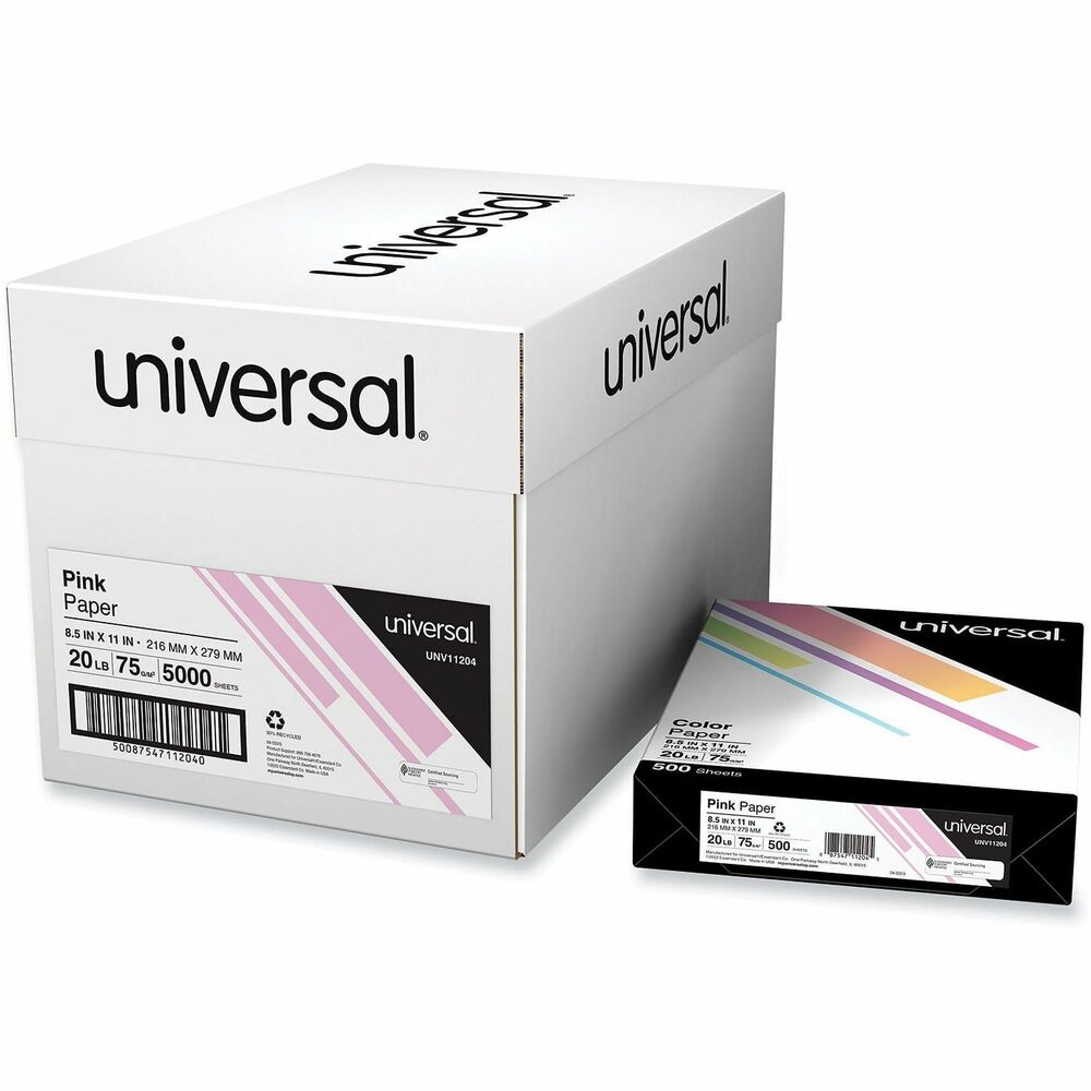 UNV11204CT - This deluxe colored paper will make your documents stand out with color in the best way. These sheets are compatible with all printers and all copiers. Made out of acid-free materials, ensuring the best quality. All sheets are made with recycled content, allowing for easy and sustainable disposability of sheets.