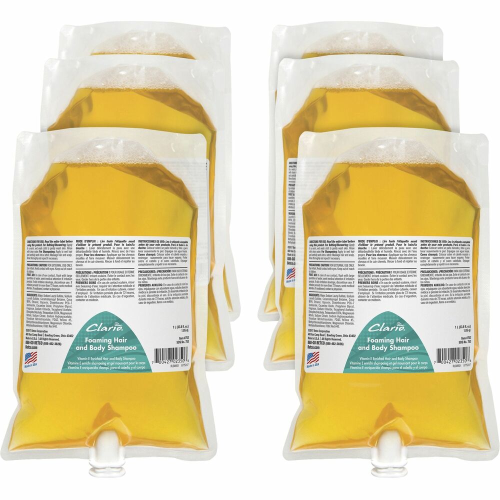 BET7532900CT - This versatile product is pH-balanced and formulated with Vitamin E to gently moisturize the skin and condition the hair while protecting skin health. Clean-rinsing and nonirritating, mild ingredients leave hair and skin feeling soft and clean. Foaming Hair and Body Shampoo is convenient for everyday use. Refreshing neutral scent delivers a pleasant washing experience. Sealed packaging keeps shampoo free of contaminants, and the design allows 99 percent product evacuation.