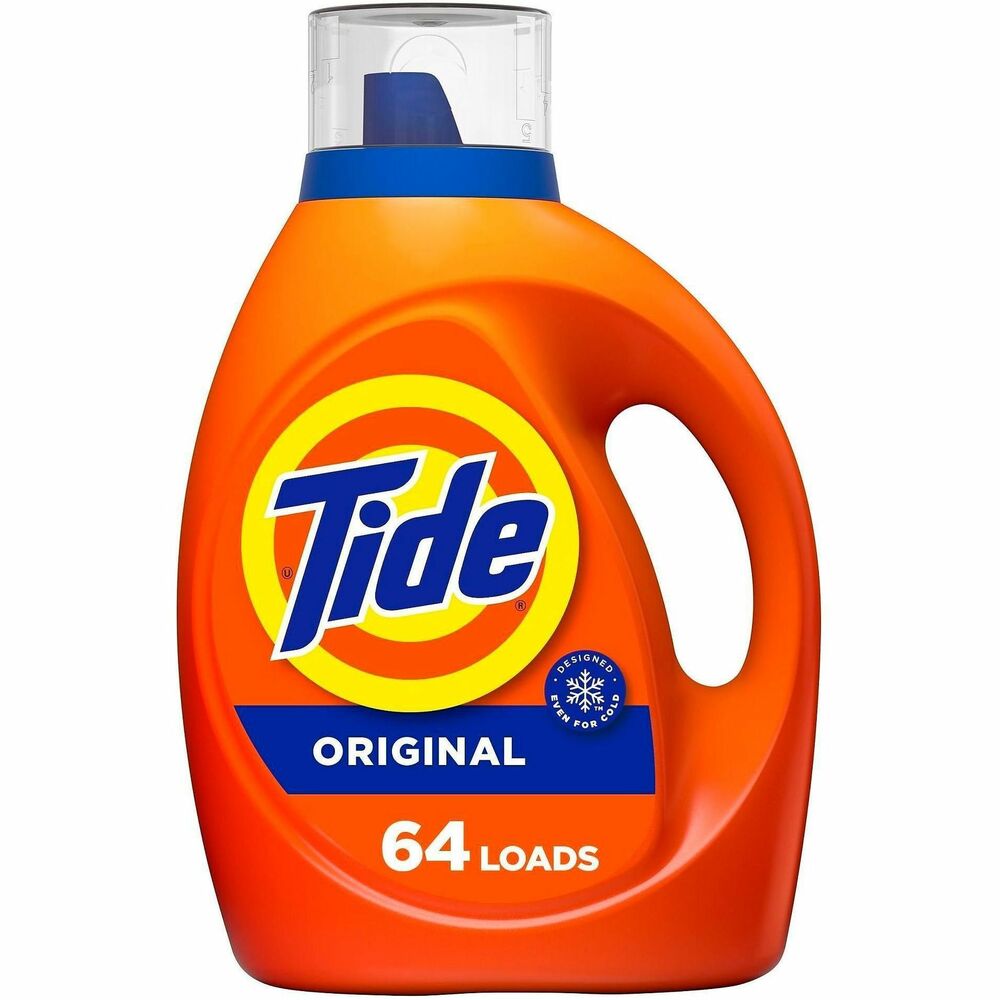 PGC12110CT - Tide Original Liquid Laundry Detergent cleans up to 64 loads with a formula engineered to attack tough body soils. Tide Turbo Clean detergent features Smart Suds technology. Quick-collapsing suds clean faster and rinse out quicker even in cold cycles. HE-compatible laundry detergent keeps your whites white and your colors colorful.