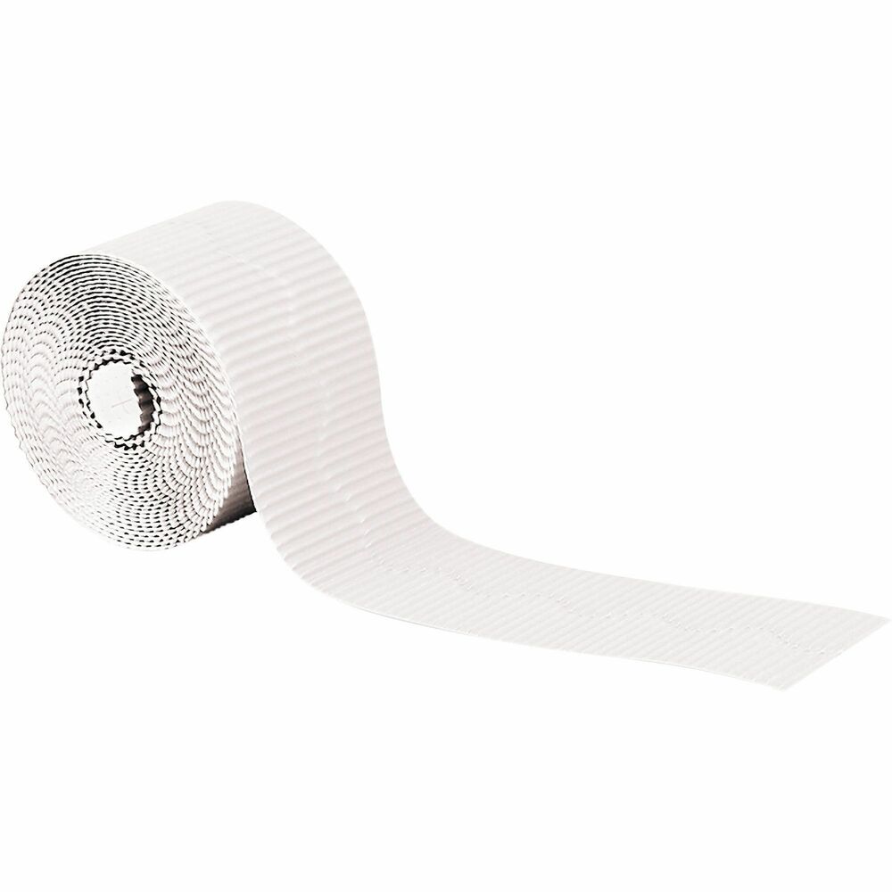 DIXP0037016 - Bordetteis the original, pre-scalloped, fade-resistant decorative border. Use these sturdy corrugated borders to create unique 3-dimensional layered designs on any flat surface. Packaged in a perforated roll, Bordetteis easy to separate. One 50' roll of Bordettewill edge two 4' x 8' bulletin boards. Recyclable.