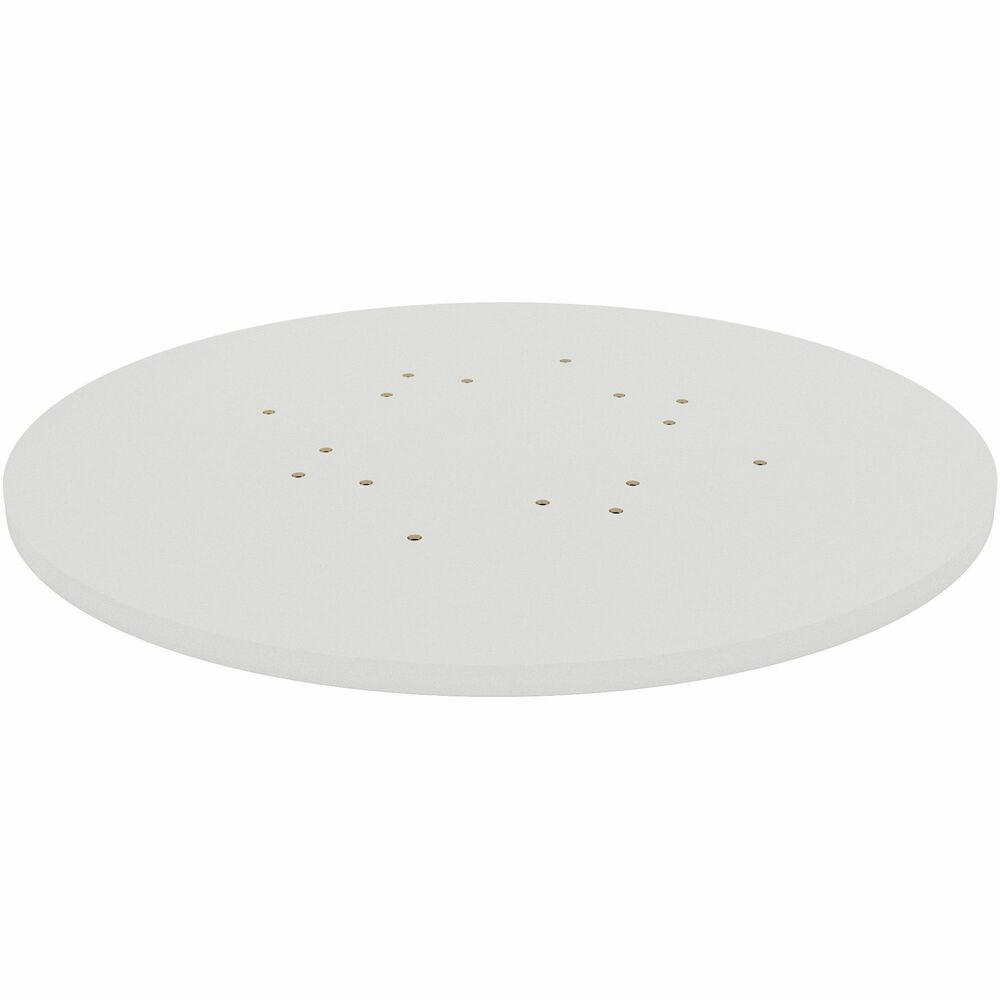 LLR99875 - Round tabletop is designed for use with hospitality, reception and conference tables including Lorell Essentials Series Wood Laminate Furniture that offers high-quality laminate construction and a contemporary design. Ideal for breakrooms, lobbies, meeting areas, executive offices and more, this 1" thick tabletop features a laminate surface and 3mm PVC edgebanding. For office or conference options, attach this tabletop to sturdy steel base (LLR87241 not included) with screws matched to metal, predrilled holes. For hospitality options, choose from standard-height bases (LLR61641 or LLR61640) for standard seating or 40-3/4" high base (LLR61642 or LLR61643) for standing or elevated seating.