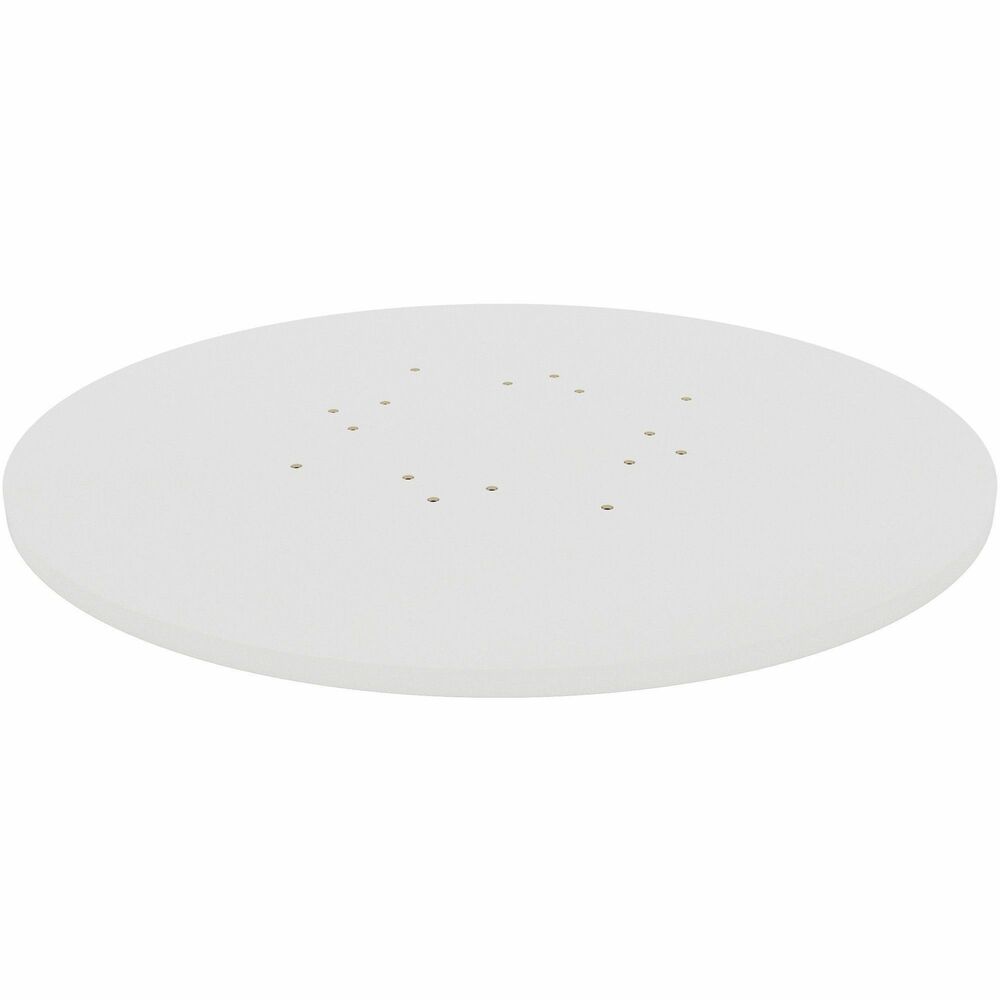 LLR99876 - Round tabletop is designed for use with hospitality, reception and conference tables including Lorell Essentials Series Wood Laminate Furniture that offers high-quality laminate construction and a contemporary design. Ideal for breakrooms, lobbies, meeting areas, executive offices and more, this 1" thick tabletop features a laminate surface and 3mm PVC edgebanding. For office or conference options, attach this tabletop to sturdy steel base (LLR87241 not included) with screws matched to metal, predrilled holes. For hospitality options, choose from standard-height bases (LLR61641 or LLR61640) for standard seating or 40-3/4" high base (LLR61642 or LLR61643) for standing or elevated seating.