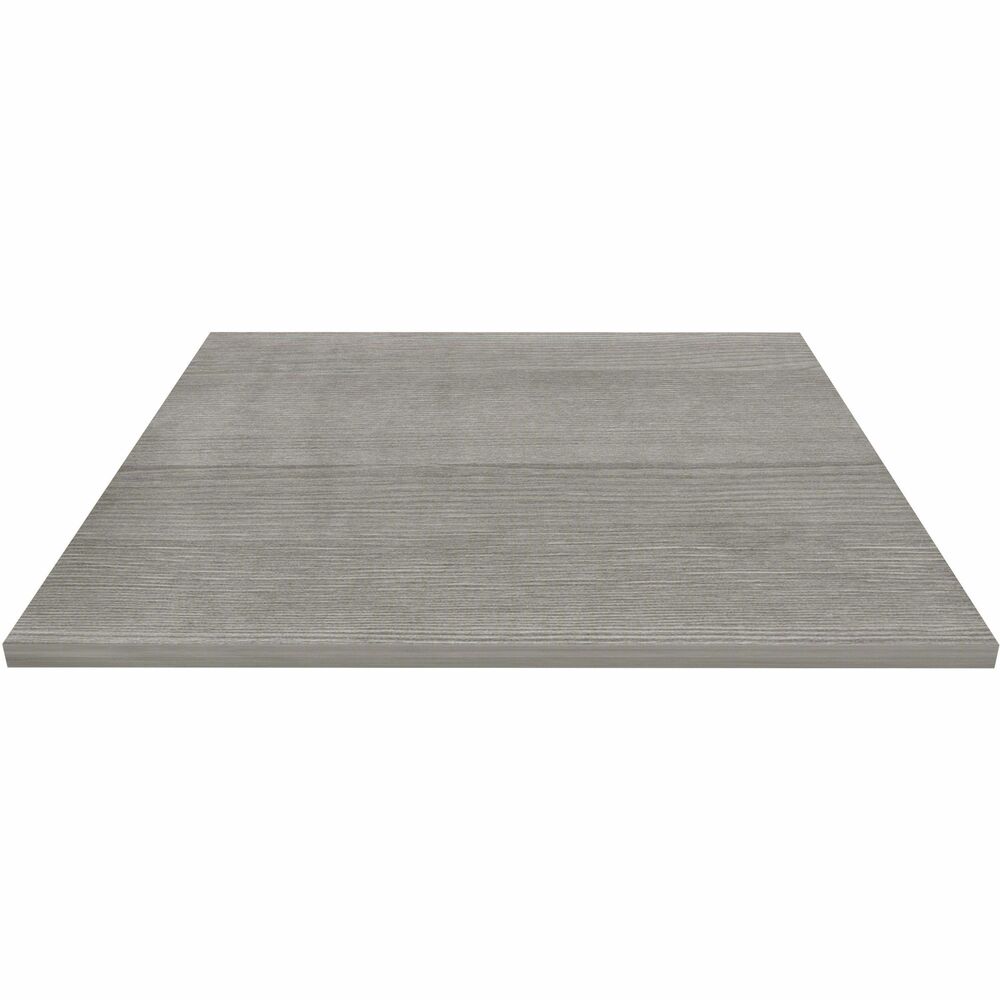 LLR69601 - Square tabletop is designed for use with hospitality, reception and conference tables including Lorell Essentials Series Wood Laminate Furniture that offers high-quality laminate construction and a contemporary design. Ideal for breakrooms, lobbies, meeting areas, executive offices and more, this 1" thick tabletop features a laminate surface and 3mm PVC edgebanding. For office or conference options, attach this tabletop to sturdy steel base (LLR87241 not included) with screws matched to metal, predrilled holes. For hospitality options, choose from standard-height bases (LLR61641 or LLR61640) for standard seating or 40-3/4" high base (LLR61642 or LLR61643) for standing or elevated seating.