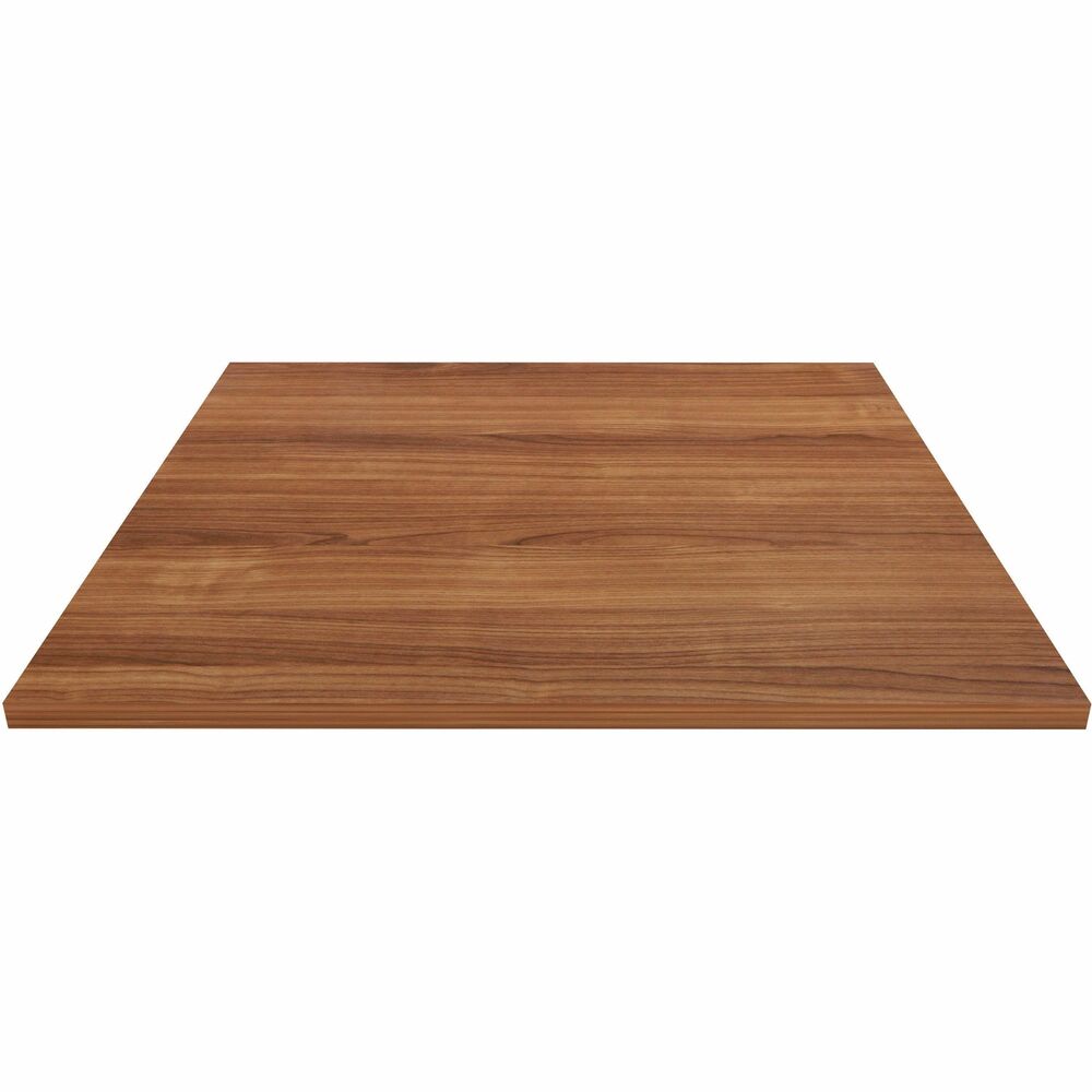 LLR69961 - Square tabletop is designed for use with hospitality, reception and conference tables including Lorell Essentials Series Wood Laminate Furniture that offers high-quality laminate construction and a contemporary design. Ideal for breakrooms, lobbies, meeting areas, executive offices and more, this 1" thick tabletop features a laminate surface and 3mm PVC edgebanding. For office or conference options, attach this tabletop to sturdy steel base (LLR87241 not included) with screws matched to metal, predrilled holes. For hospitality options, choose from standard-height bases (LLR61641 or LLR61640) for standard seating or 40-3/4" high base (LLR61642 or LLR61643) for standing or elevated seating.