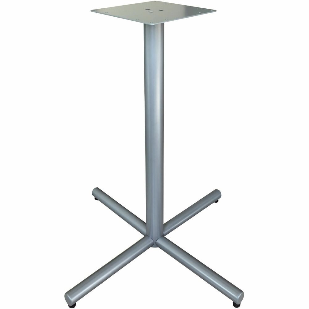 LLR61642 - Sturdy metal base is designed for use with hospitality, reception and conference tables including Lorell Essentials Series Wood Laminate Furniture that offers high-quality laminate construction and a contemporary design. Use with Lorell 36" or 42" round or square tabletops (not included). Assembled table is ideal for breakrooms, lobbies, meeting areas, executive offices and more. The 1" thick tabletop (not included) features a laminate surface and 3mm PVC edgebanding. Attach tabletop to this base with screws matched to T-Metal, predrilled holes. Base includes mounting hardware.