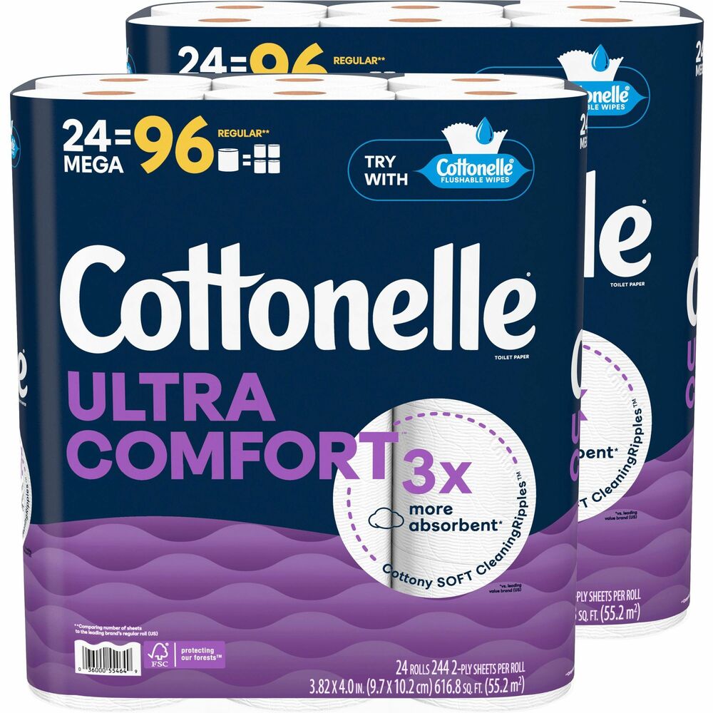 KCC55464CT - Give yourself the superior performance and softness of Ultra Comfort Toilet Paper. It features cottony soft CleaningRipples that deliver unbeatable comfort that cleans better. Toilet paper is three times more absorbent to help you feel comfortably dry. FSC-certified sheets are made with 100 percent plant-based fibers sourced from responsibly managed forests. Two-ply sheets are free of added perfumes and dyes.