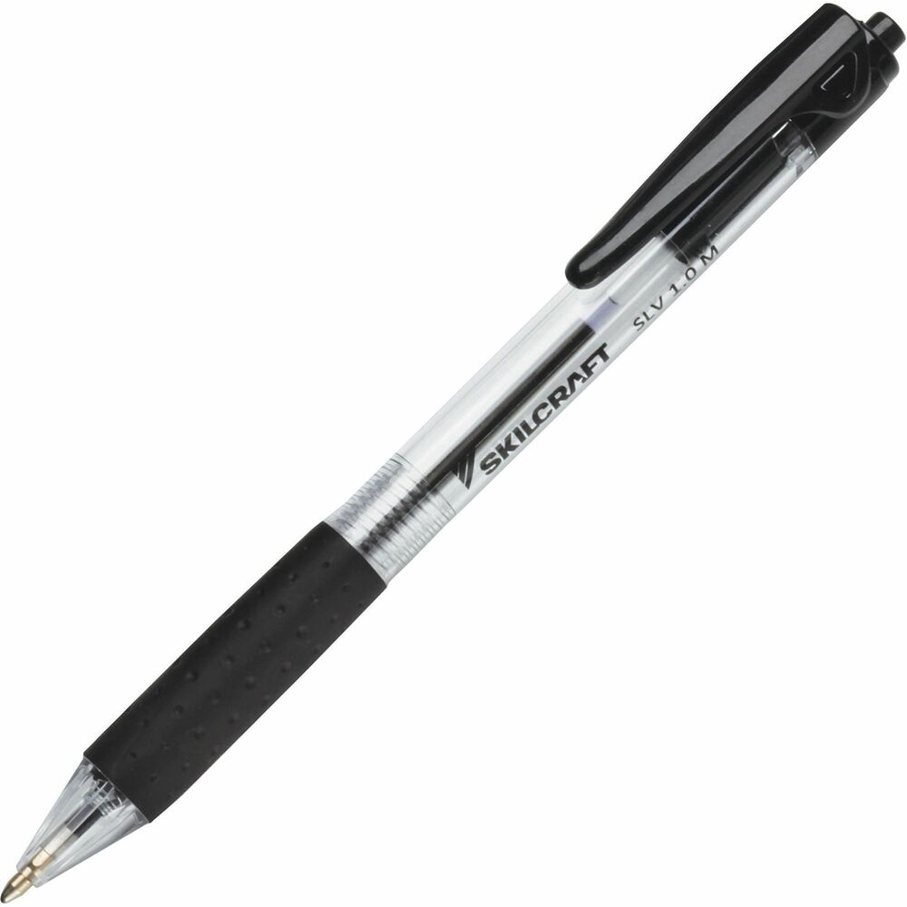 NSN6970599 - SLV-Performer Retractable Ballpoint Pen may be an everyday pen, but it delivers a high-performance writing experience with silky-smooth, low-viscosity ink for smooth, smear-free, skip-less writing. Soft, latex-free, ridged grip is rubberized for comfort. Grip, plunger and durable pocket clip all match the ink color. These medium-point, nonrefillable pens also feature a clear plastic barrel to monitor ink supply. 