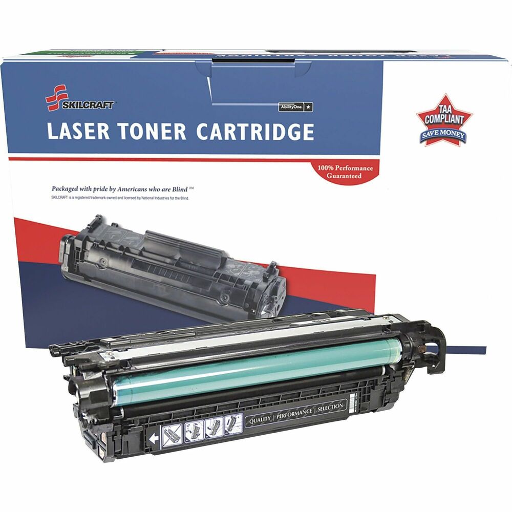 NSN6961585 - Remanufactured toner cartridge is designed for use in HP LaserJet Enterprise CM4540 MFP. AbilityOne toner provides strategic opportunities to address a variety of customer needs, including significant savings, guaranteed performance, compliance with executive orders and free recycling solutions. Plus, every purchase creates jobs for people with disabilities. TAA-compliant cartridge is assembled in the U.S.A., made using 35 percent post-consumer content and meets ISO 14001 recycling standards.