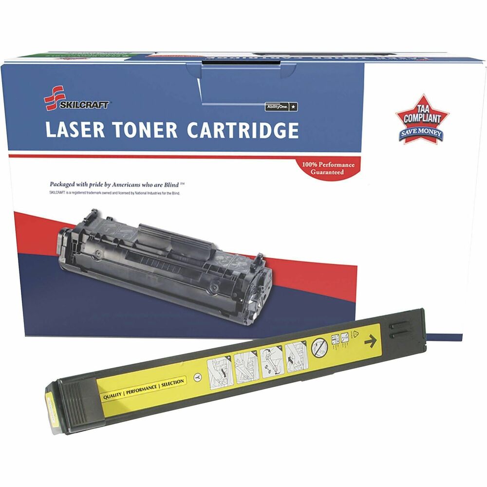 NSN6962216 - Remanufactured toner cartridge is designed for use in HP Color LaserJet CP6015dn. AbilityOne toner provides strategic opportunities to address a variety of customer needs, including significant savings, guaranteed performance, compliance with executive orders and free recycling solutions. Plus, every purchase creates jobs for people with disabilities. TAA-compliant cartridge is assembled in the U.S.A., made using 35 percent post-consumer content and meets ISO 14001 recycling standards. Standard-yield cartridge yields approximately 21,000 pages.