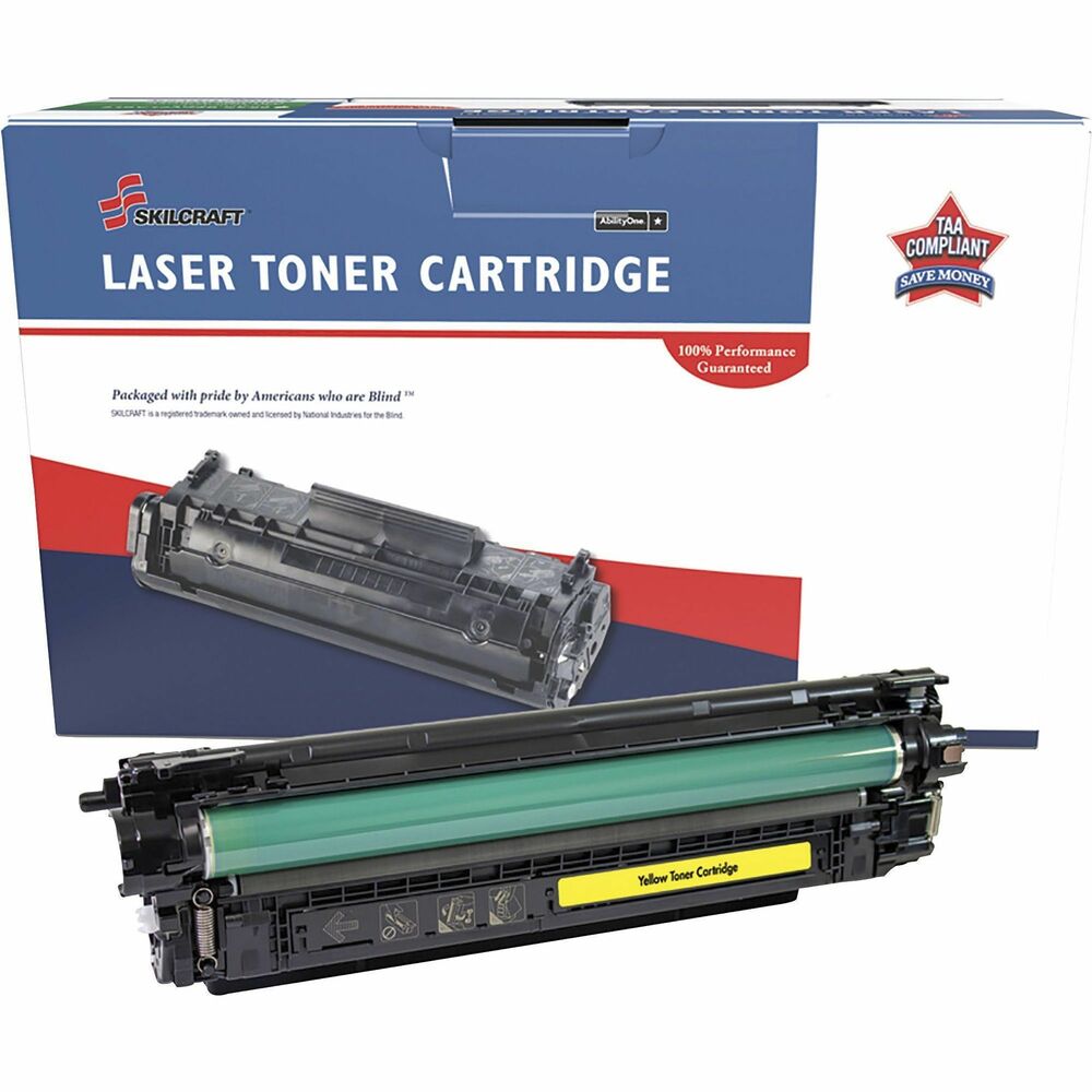 NSN6961573 - Remanufactured toner cartridge is designed for use in HP LaserJet Enterprise M652, M653, M681 and M682. AbilityOne toner provides strategic opportunities to address a variety of customer needs, including significant savings, guaranteed performance, compliance with executive orders and free recycling solutions. Plus, every purchase creates jobs for people with disabilities. TAA-compliant cartridge is assembled in the U.S.A., made using 35 percent post-consumer content and meets ISO 14001 recycling standards.