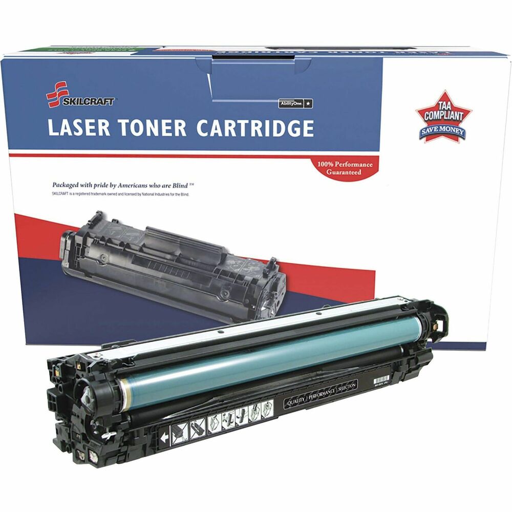 NSN6961580 - Remanufactured toner cartridge is designed for use in HP Color LaserJet Enterprise M750dn and M750n. AbilityOne toner provides strategic opportunities to address a variety of customer needs, including significant savings, guaranteed performance, compliance with executive orders and free recycling solutions. Plus, every purchase creates jobs for people with disabilities. TAA-compliant cartridge is assembled in the U.S.A., made using 35 percent post-consumer content and meets ISO 14001 recycling standards.