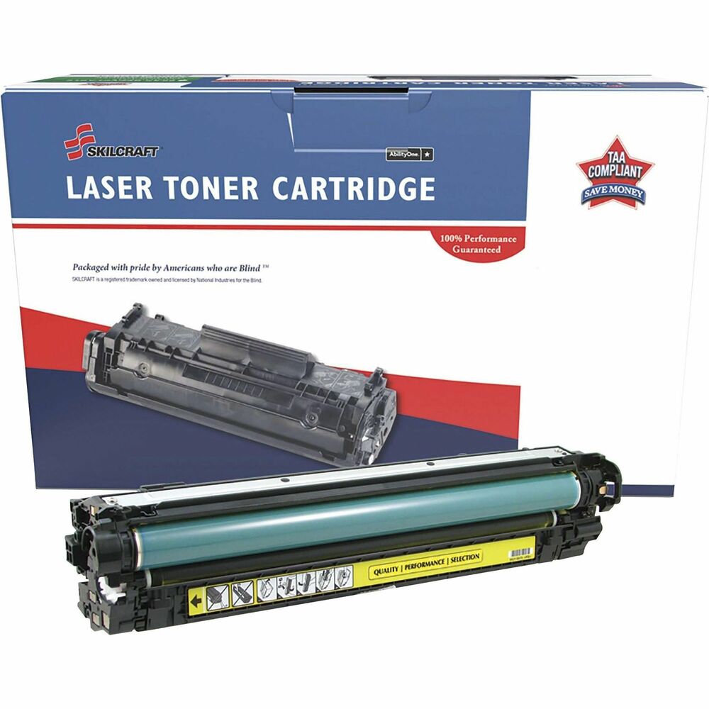 NSN6961583 - Remanufactured toner cartridge is designed for use in HP Color LaserJet Enterprise M750dn and M750n. AbilityOne toner provides strategic opportunities to address a variety of customer needs, including significant savings, guaranteed performance, compliance with executive orders and free recycling solutions. Plus, every purchase creates jobs for people with disabilities. TAA-compliant cartridge is assembled in the U.S.A., made using 35 percent post-consumer content and meets ISO 14001 recycling standards.