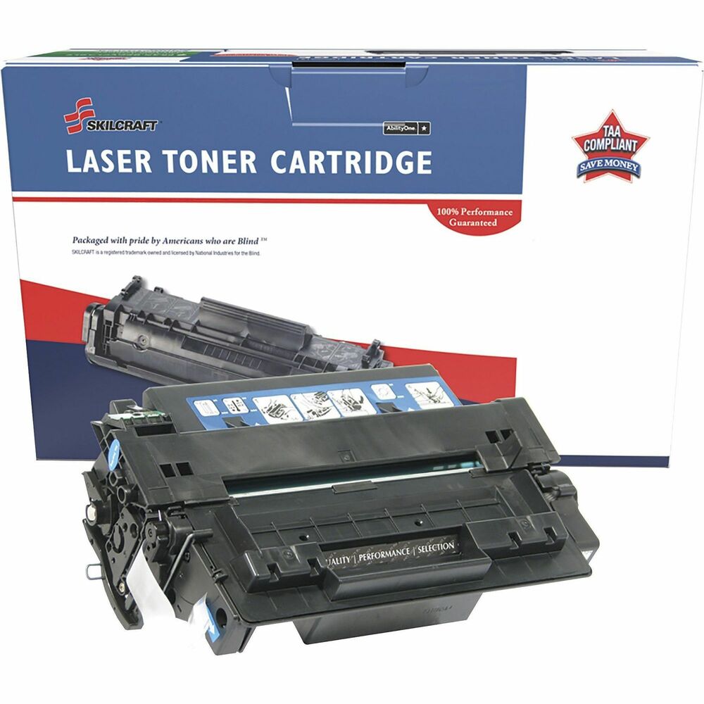 NSN6961566 - Remanufactured toner cartridge is designed for use in HP LaserJet M3027 MFP, M3027X, M3035 MFP, M3035XS, P3005, P3005D, P3005DN, P3005N and P3005X. AbilityOne toner provides strategic opportunities to address a variety of customer needs, including significant savings, guaranteed performance, compliance with executive orders and free recycling solutions. Plus, every purchase creates jobs for people with disabilities. TAA-compliant, high-yield cartridge is assembled in the U.S.A., made using 35 percent post-consumer content and meets ISO 14001 recycling standards.