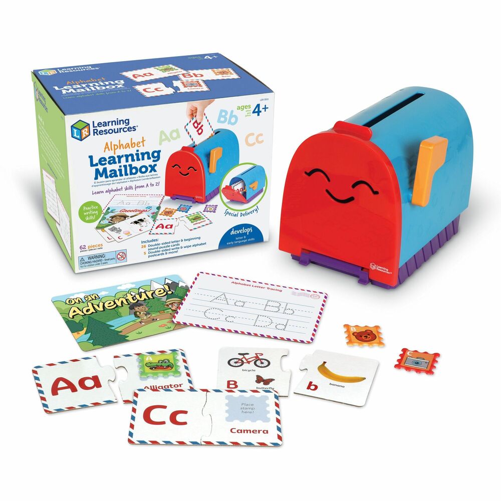 LRNLER5511 - Deliver a special kind of learning fun with the Alphabet Learning Mailbox! This interactive educational toy brings early literacy to life, helping little ones explore the alphabet in a hands-on, engaging way. Kids will love "mailing" the colorful letters and postcards while discovering letter names, sounds, and word associations. With its bright design and easy-to-hold pieces, this mailbox makes learning as fun as sending a letter! Ideal for developing fine motor skills and fostering early reading confidence, the Alphabet Learning Mailbox is the perfect addition to any child's playroom or classroom.Includes 30 reusable postage stamp stickers!