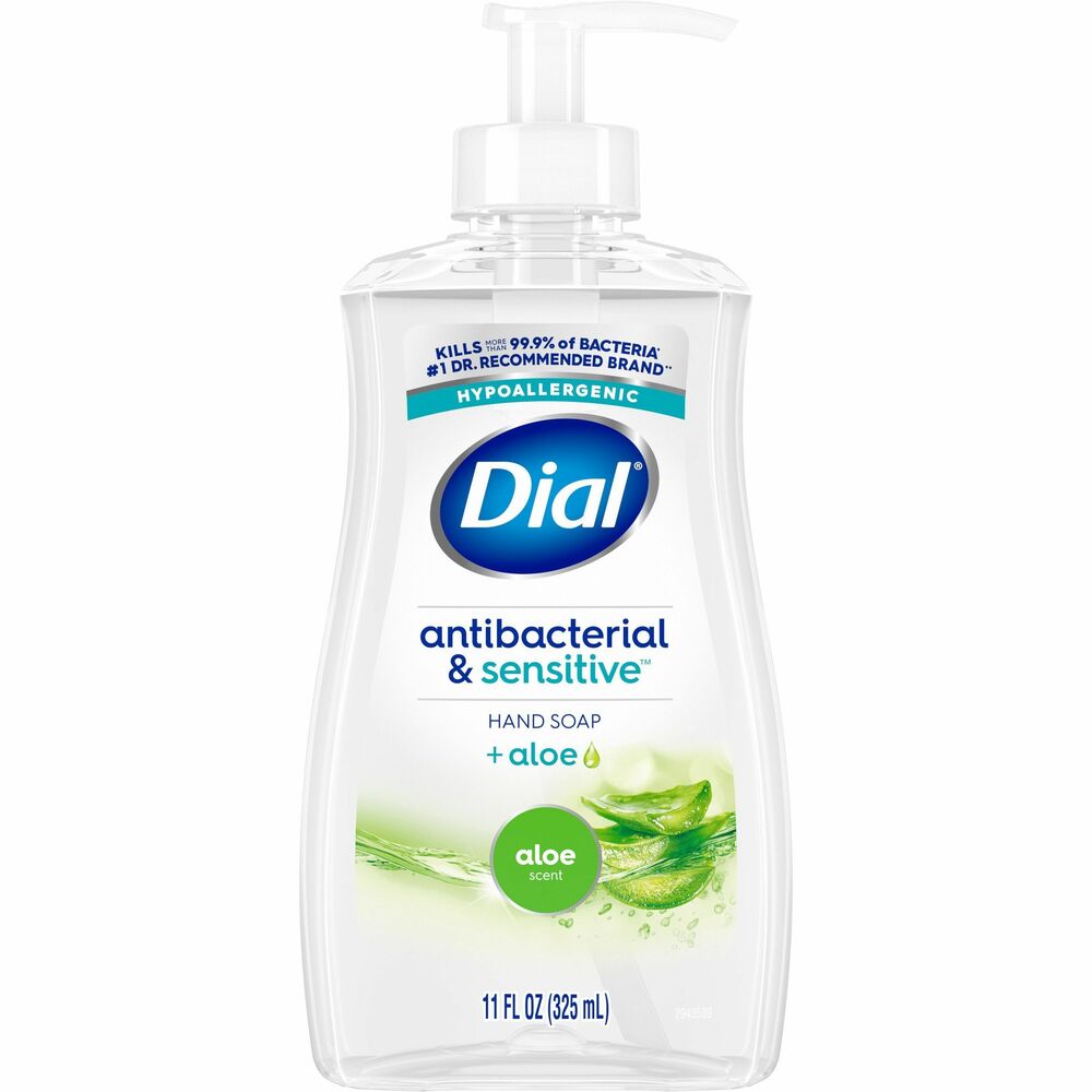 DIA20946CT - Sensitive Skin Antibacterial Liquid Hand Soap kills 99.9 percent of bacteria and provides broad-spectrum, antibacterial effectiveness. Soap contains moisturizers to help condition dry skin every time you wash. Specially formulated soap gently cleanses your skin for frequent use without drying out your hands. Extra-mild, dye-free formula is dermatologist-tested for sensitive skin. Convenient pump easily dispenses soap and is perfect for commercial or professional settings.