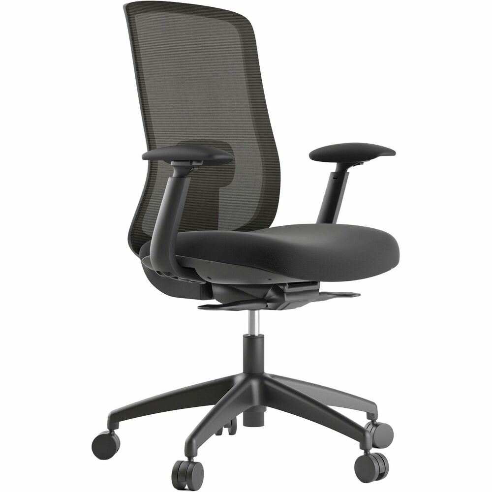 EUTFLEXY - Engineered with your total comfort in mind, the Flexy Task Chair seamlessly merges aesthetics, form and function. This elevated design allows you to minutely adjust the chair to achieve unrivaled ergonomic fine-tuning. Customize with a synchro-tilt mechanism, back-height adjustment from 39-2/5" x 43-1/10" , sliding seat that adjusts from front to back, pneumatic seat-height adjustment from 18-7/10" to 24-11/25" , tilt tension control and tilt lock. Arms adjust up, down, in, out, forwards and backwards for proper ergonomic positioning. Fabric-upholstered, cushioned seat measures 20-1/2" wide x 19-7/10" deep. Front of the cushion slopes to reduce pressure on the back of the knees. Mesh back size is 16-1/2" x 25-1/5".