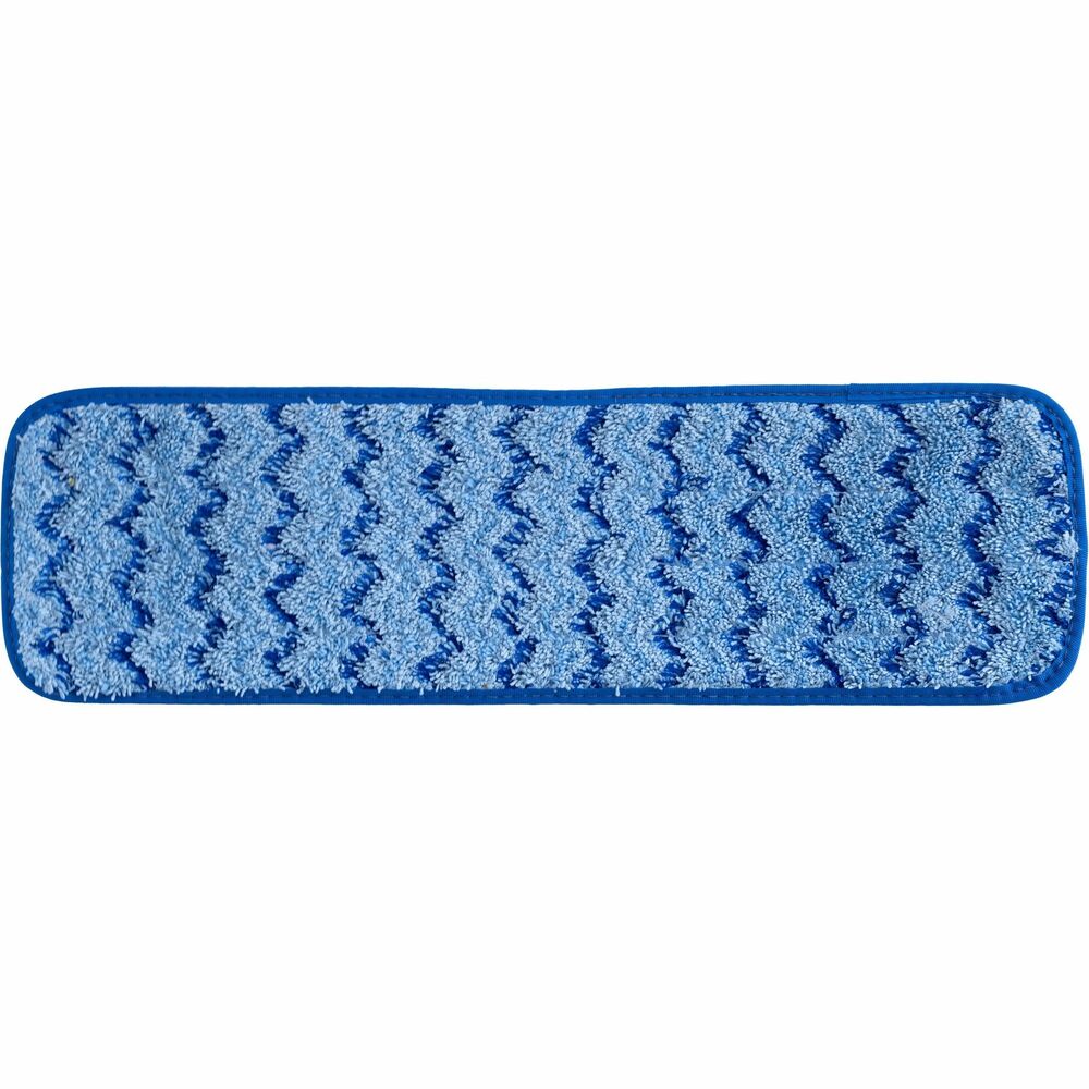 NSN7167185 - Flat mops offer rounded edges for excellent cleaning properties along baseboard edges. Hook-and-loop backing maintains an excellent grip to your mop frame (not included). Scrubbing zig-zag pattern with added bristle scrubbers is designed for wet mopping. Microfiber mops use less water and chemicals for 25 to 50 percent more cost-efficiency vs. traditional wet mops. Lightweight, durable, long-lasting construction withstands heavy laundering.   