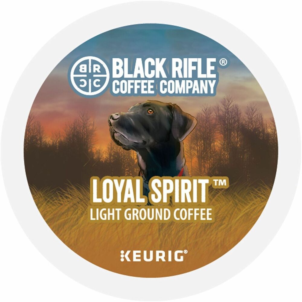 GMT0571 - Black Rifle Coffee Company Loyal Spirit is a light-roast coffee that pops with notes of bright citrus, chocolate and berries. This smooth roast is always ready, always faithful and always delicious. Each K-Cup pod comes filled with freshly ground coffee beans and is compatible with most Keurig single-serve coffee makers. Once you're done, simply peel, empty and recycle.
