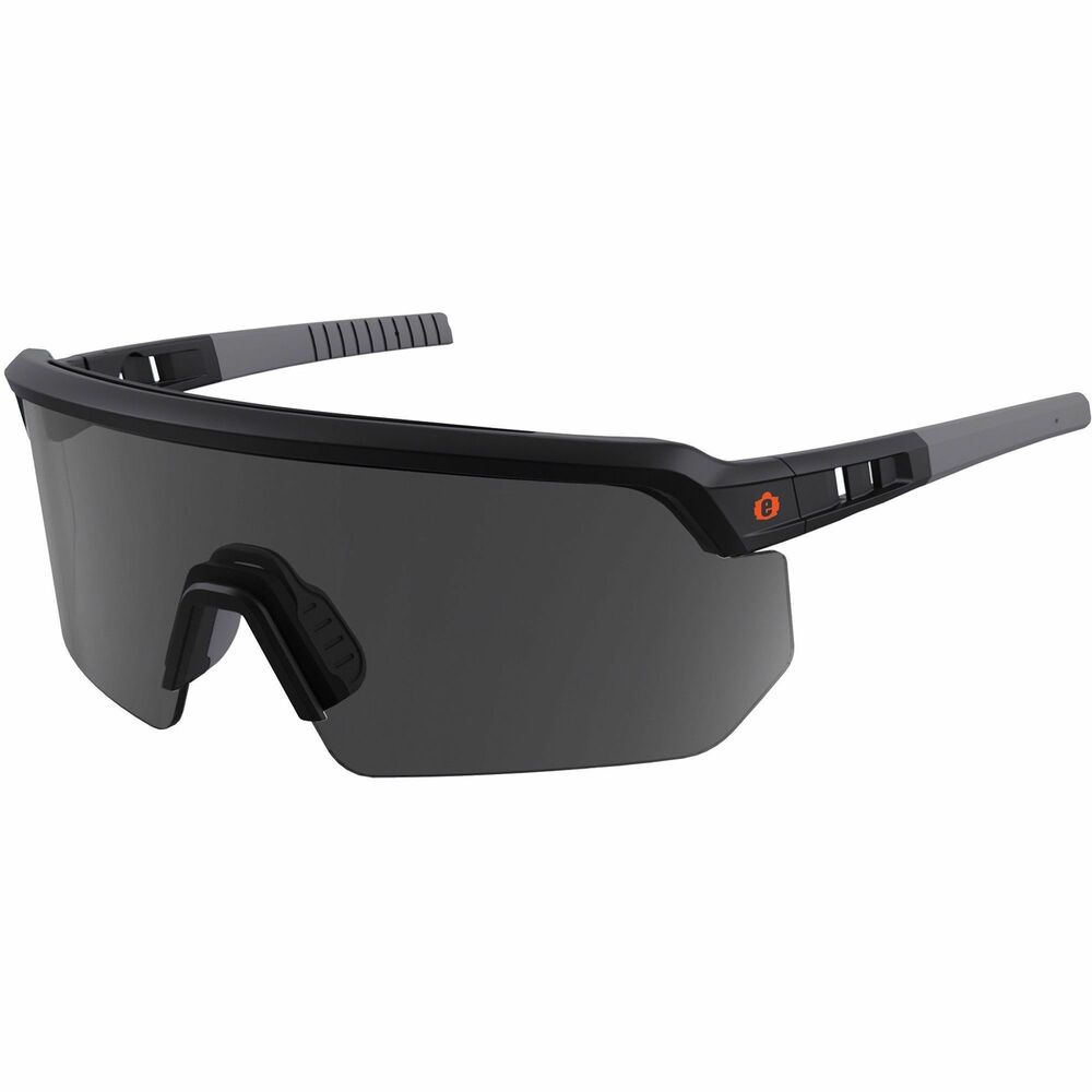 EGO55063 - Skullerz Aegir Polarized Anti-Scratch & Anti-Fog Safety Glasses feature an oversized, blade-style design for superior eye protection and maximized field of vision. Tough, scratch-resistant, anti-fog, polycarbonate lenses protect against impacts and filter 99.9 percent of harmful UVA, UVB and UVC rays. High-strength frame is built for durability. Rubberized nose bridge and temples offer nonslip security and resist sweat for all-day comfort. Rubber temples easily bend and re-bend to accommodate a variety of head shapes and fit preferences. Polarized lenses reduce glare and eye fatigue around water, snow and other bright environments. Fog-Off Plus technology combines scratch-resistance on the exterior and enhanced, anti-fog performance on the interior for clear viewing. They are useful for those working with dust masks or in extreme temperature change. Safety glasses are tested to ANSI/ISEA Z87.1-2020 High-Velocity Impact Protection and optical requirements.