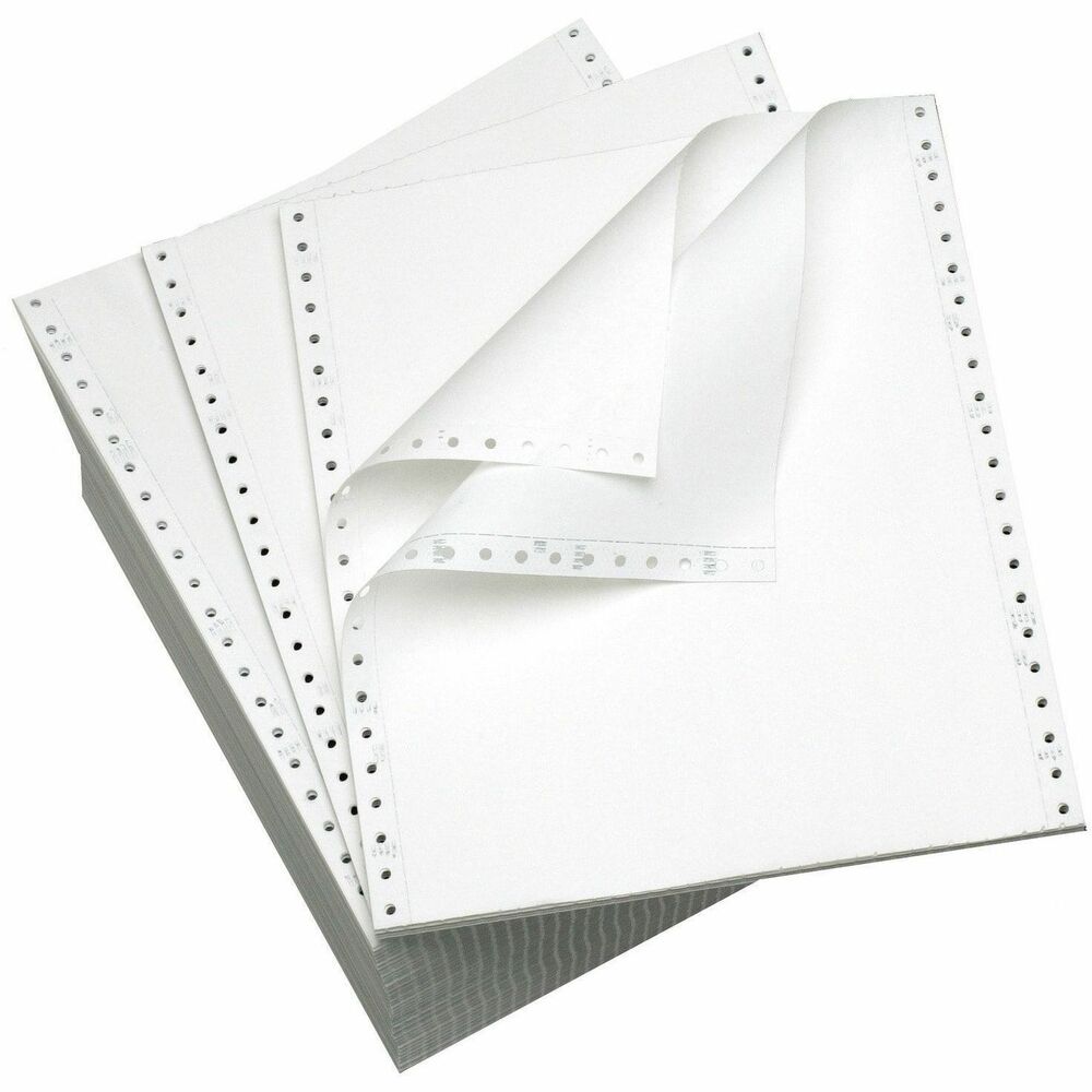 DMR951027 - Fine quality, white bond continuous-form perforated paper for high performance. SFI Certified. Plain. Removable edges. 1 Part. 9-1/2" x 11". 20 lb. 2,700 sheets/ctn.