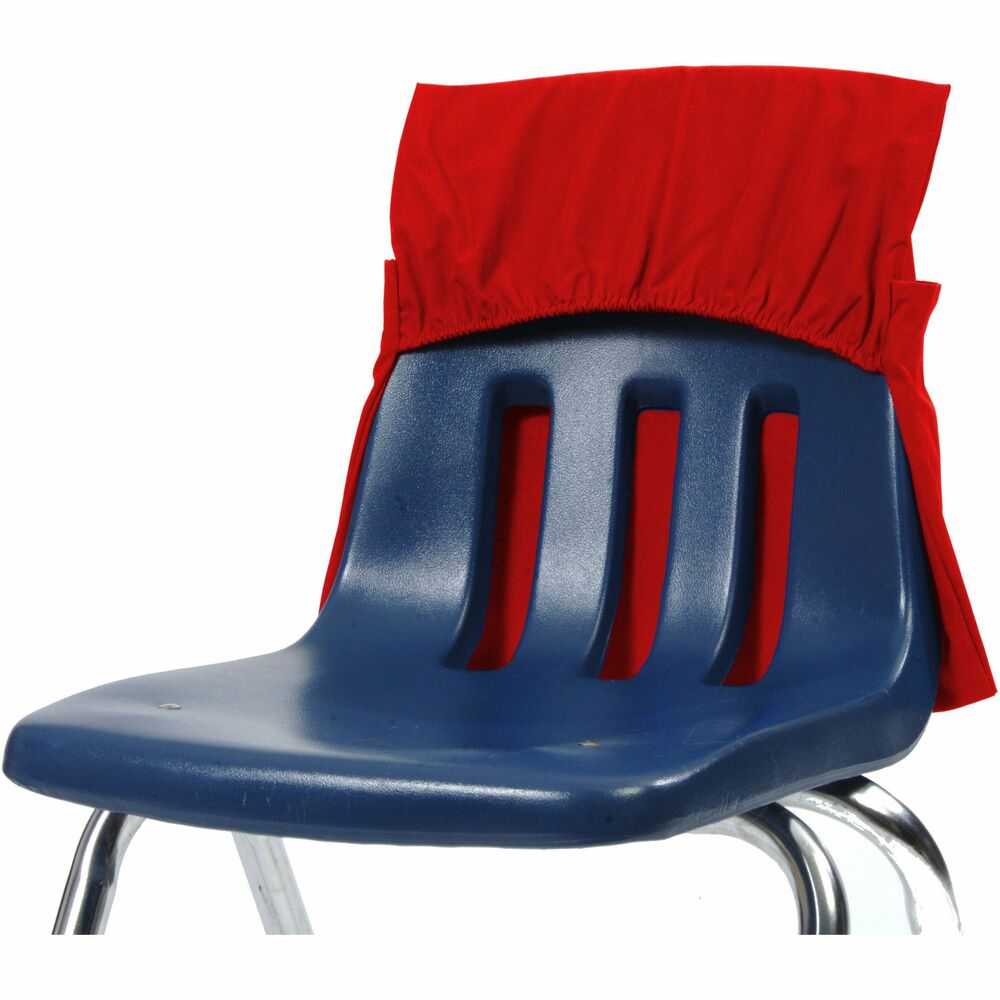 SSK10101BUNDLE - Simply slide this one-pocket Seat Sack over a student's chair for quick, convenient, instant organization and storage of school materials. Elastic added across the entire back is designed for classrooms with a large range of chair backs and the hard-to-fit chairs that have measurements of 14" or less across the top of the back. Elastic helps to hold the seat pocket in place on the chair. Roomy storage pocket features a 2" gusset to expand for extra storage. Clear plastic sleeve holds a replaceable name tag. Machine-washable Seat Sack is made of a durable, premium, high-quality, poly/cotton laminated material that is sewn and backstitched. It is certified flame-resistant, CPSIA and Prop 65 and meets additional CA and EU standards. Use on chairs in the classroom, home office, library, music room, church, synagogue or anywhere extra storage space is needed. Set includes a name card for each Seat Sack.