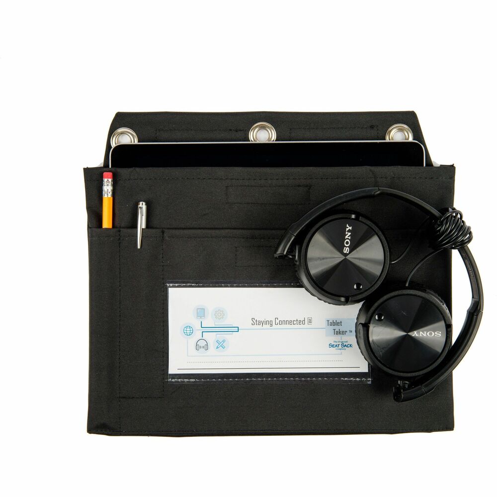 SSK30070SBUNDLE - Cleverly designed Tablet Taker offers quick, convenient organization for your device and peripherals. It securely hangs from a desk or table via an industrial-strength, hook-and-loop closure to keep tech accessories organized in plain sight. Use the three rings to slip into a three-ring binder to easily carry your tablet from class to class. This desk accessory keeps your work space free when tech devices are not in use. Use at home, school, office or anywhere technical devices need to be stored. For easy access, this functional pouch includes sleek main storage with a 1" gusset, separate pocket for wireless stylus pen, and other pockets made for power banks, charging bricks, cables, dongles and earbuds. Clear sleeve holds a removable, slide-in name card.