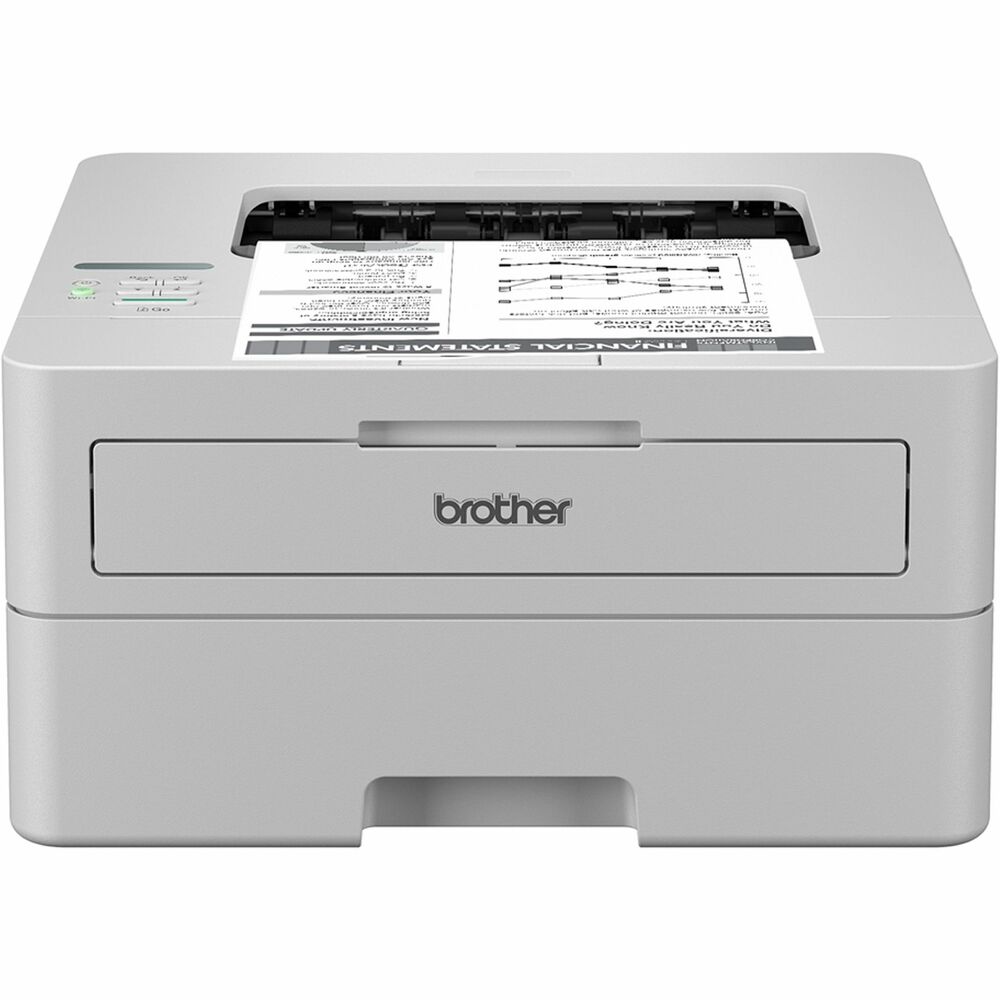 BRTHLL2865DW - Workhorse HL-L2865DW Compact Monochrome Laser Printer is ideal for small offices and workgroups. Reliable printer helps increase productivity with fast print speeds up to 36 ppm and default, automatic duplex printing to help save paper. 250-sheet input tray adjusts for letter/legal-size paper for flexible paper handling. Use the Brother Genuine TN835 Super High-Yield Replacement Toner Cartridge (not included) to deliver cost-efficient output. Printer features dual-band wireless and Ethernet network interfaces that are easy to set up and share on a wireless or wired network. Easily print from a variety of mobile devices with the Brother Mobile Connect app. Triple-layer security helps keep devices secure, protects documents in transit to and from print devices and safeguards networks. Eco-friendly design is EPEAT Silver rated and Energy Star certified. Eco Mode helps reduce power consumption. Toner Save Mode helps reduce toner use.